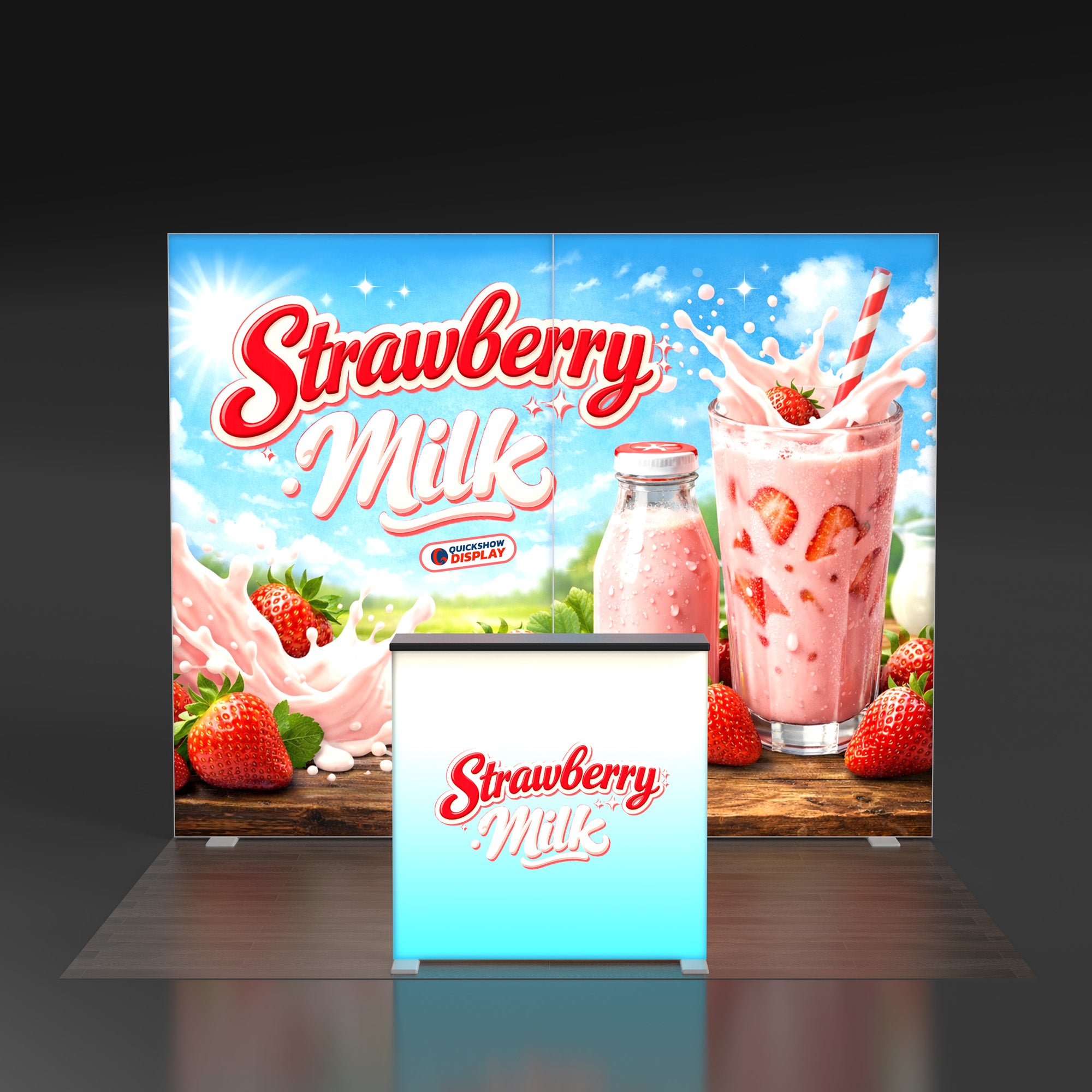 10x10 Collapsible Backlit Trade Show Booth 05 - QuickShowDisplay