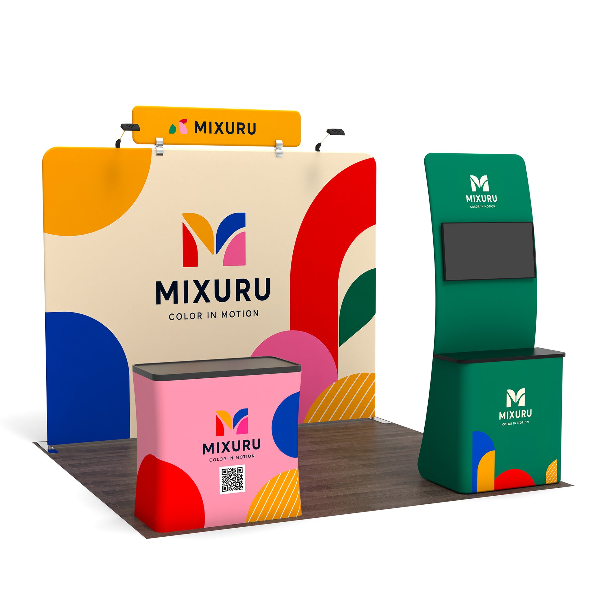 10x10 TenseFlex™ Modular Booth Display A - QuickShowDisplay