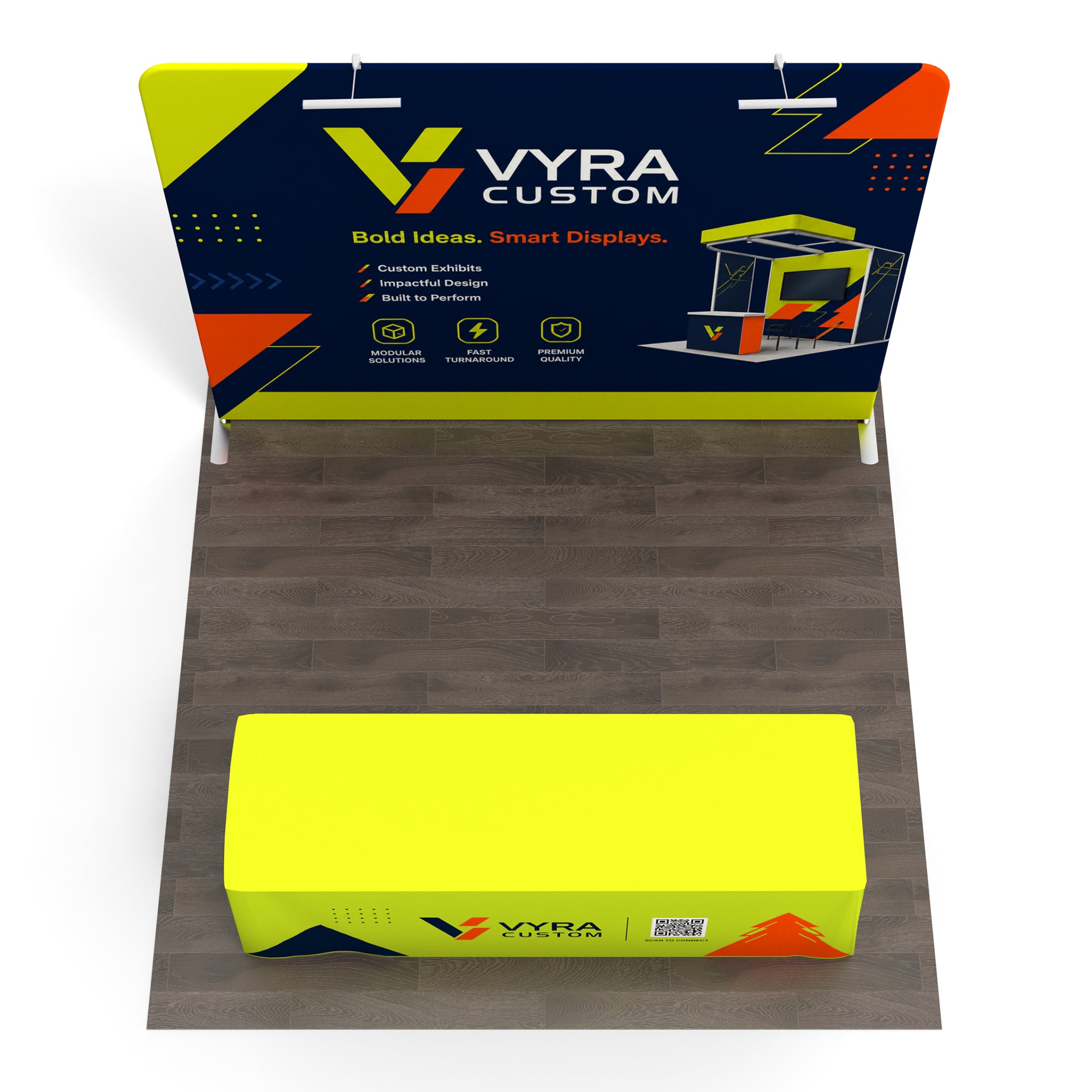 10x10 TenseFlex™ Modular Media Booth Display D - QuickShowDisplay