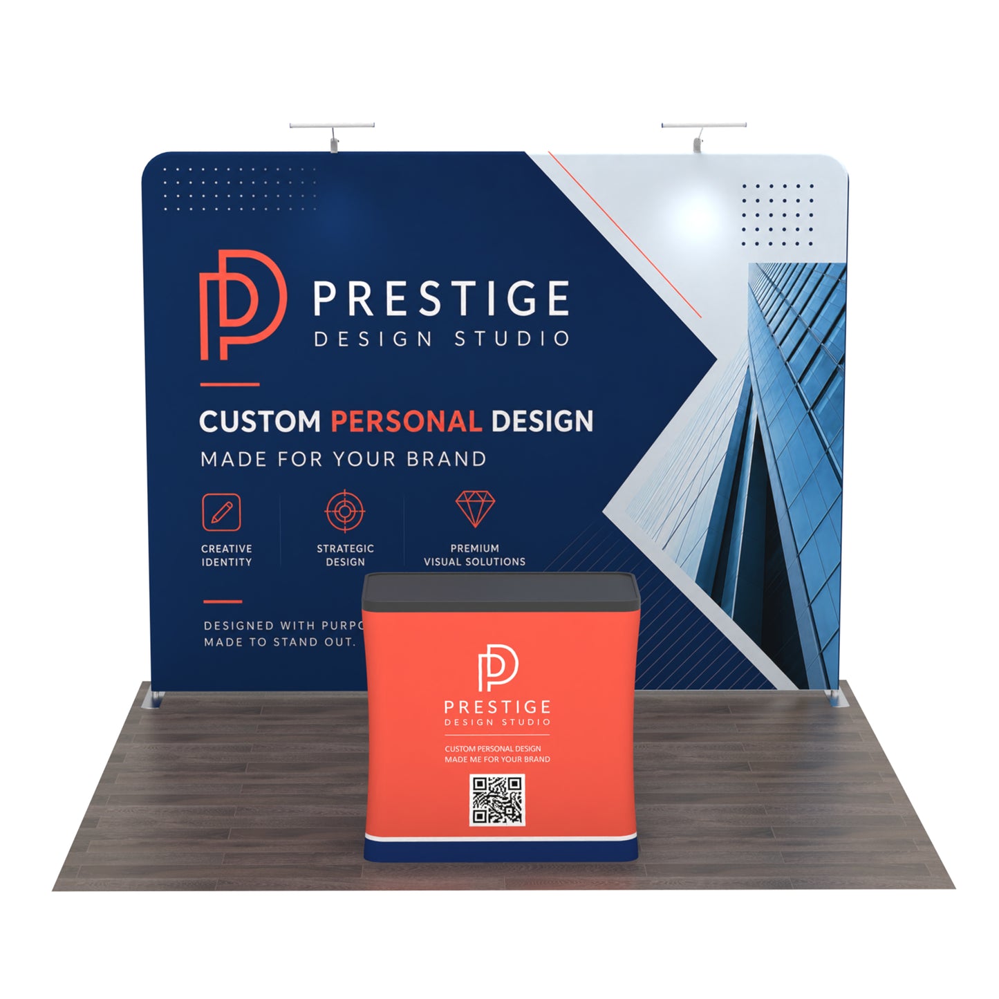 10x10 TenseFlex™ Straight Trade Show Booth Display - QuickShowDisplay
