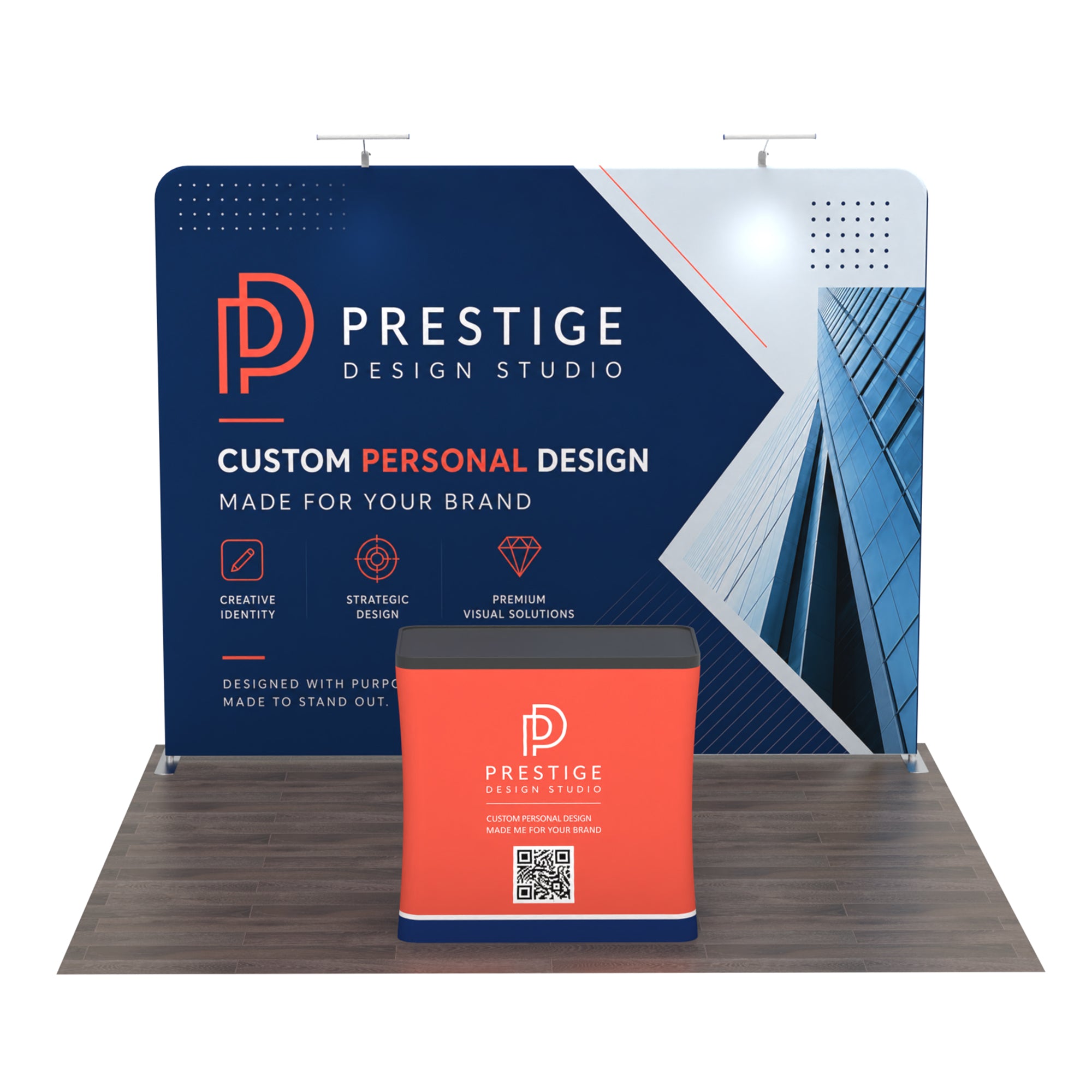 10x10 TenseFlex™ Straight Trade Show Booth Display - QuickShowDisplay