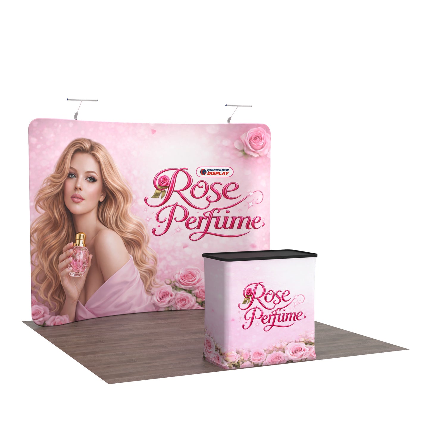 10ft TenseFlex™ Booth-Curved - QuickShowDisplay