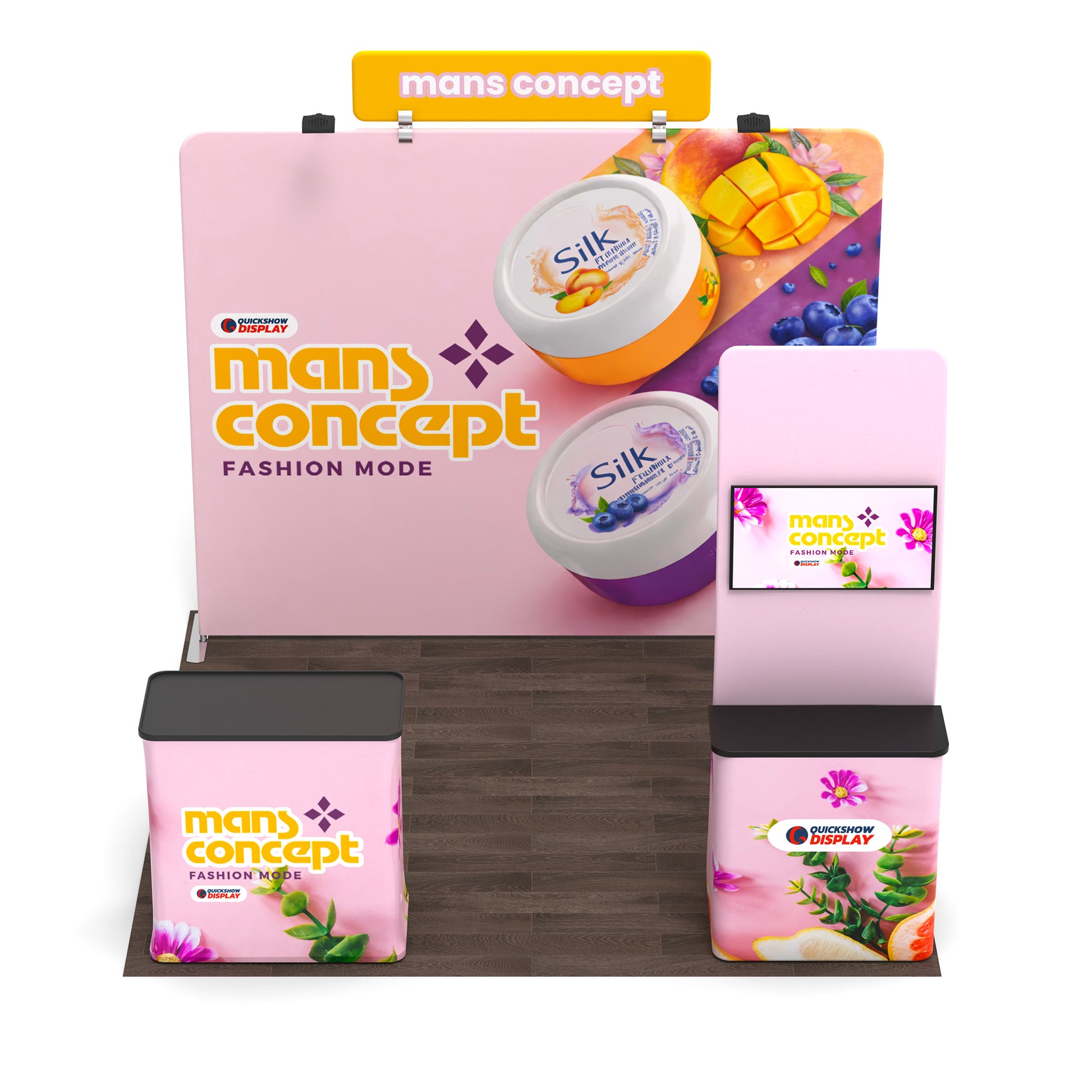 10ft TenseFlex™ Booth Kit A - QuickShowDisplay