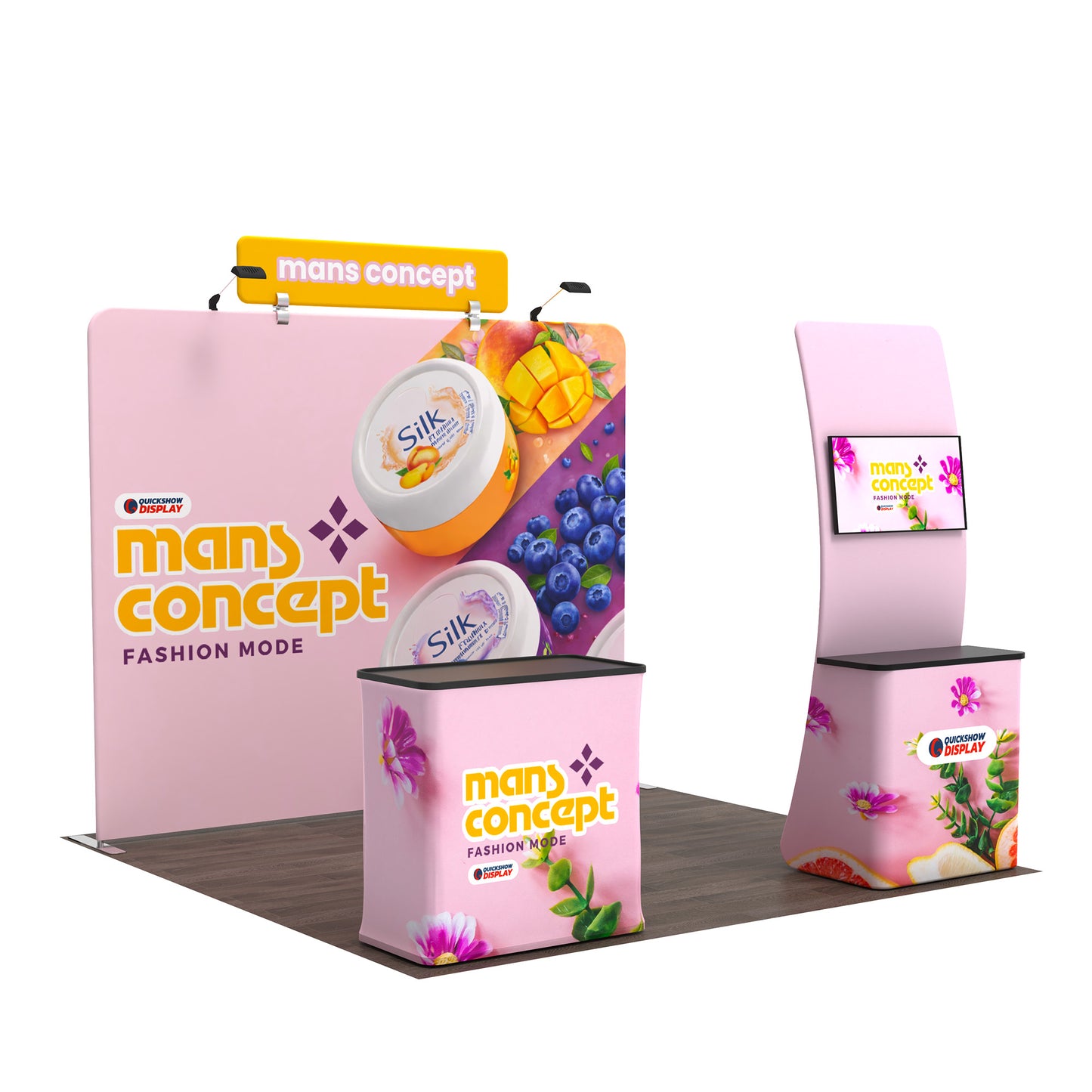 10ft TenseFlex™ Booth Kit A - QuickShowDisplay