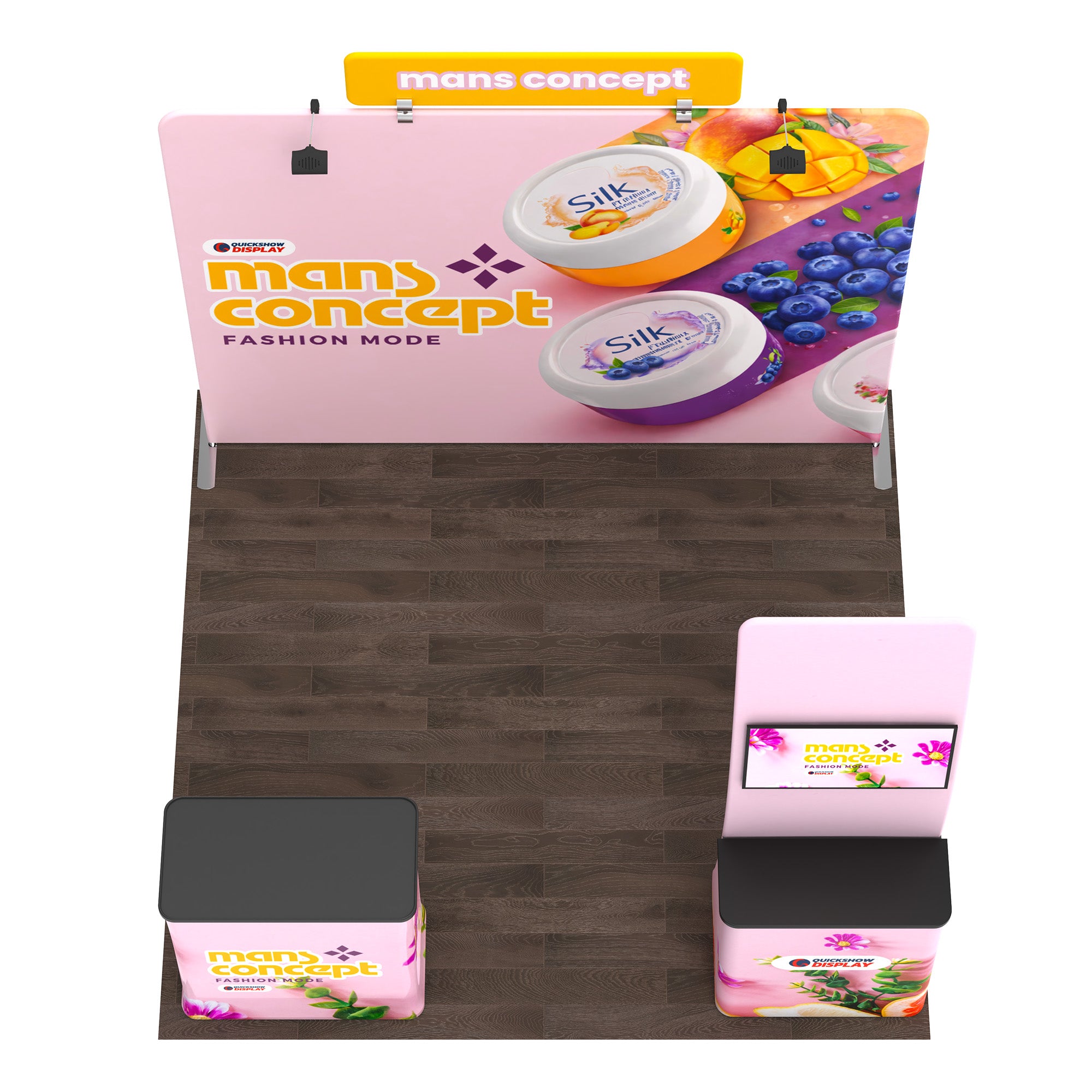 10ft TenseFlex™ Booth Kit A - QuickShowDisplay