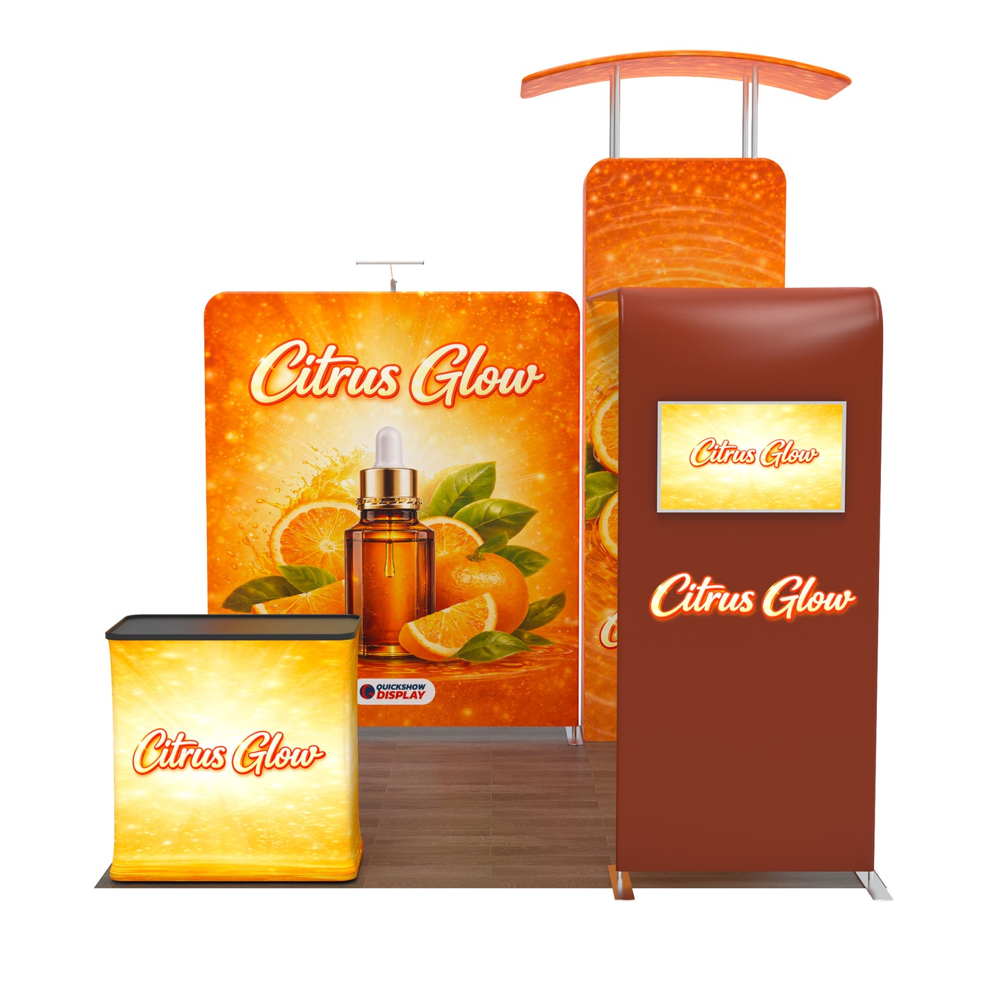 10ft TenseFlex™ Booth Kit B - QuickShowDisplay