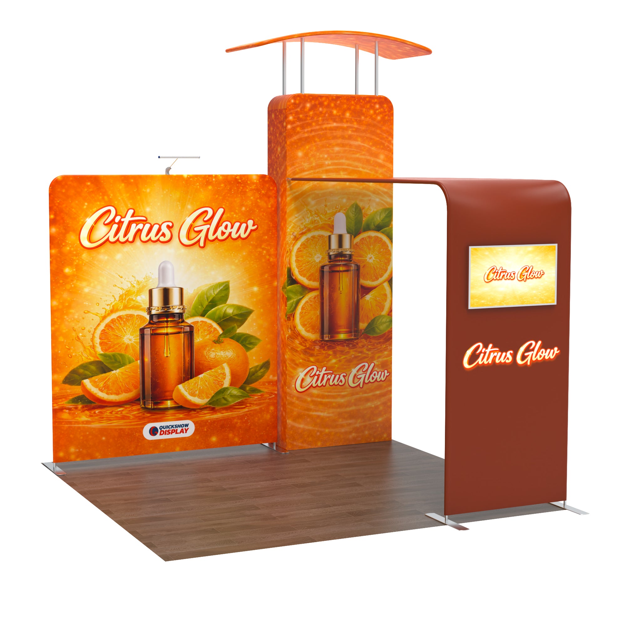 10ft TenseFlex™ Booth Kit B - QuickShowDisplay