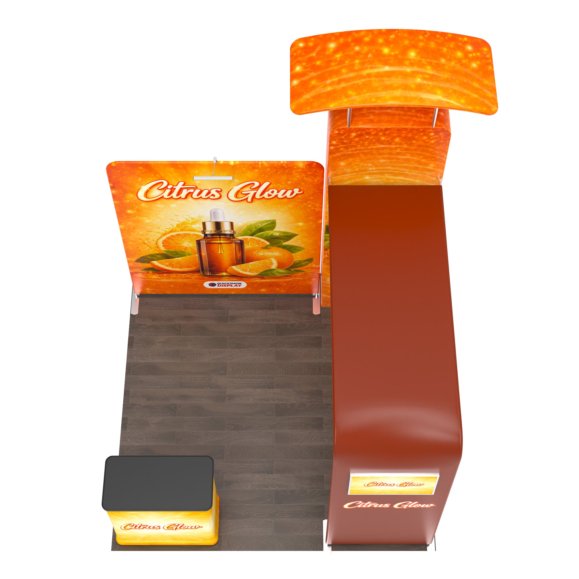 10ft TenseFlex™ Booth Kit B - QuickShowDisplay