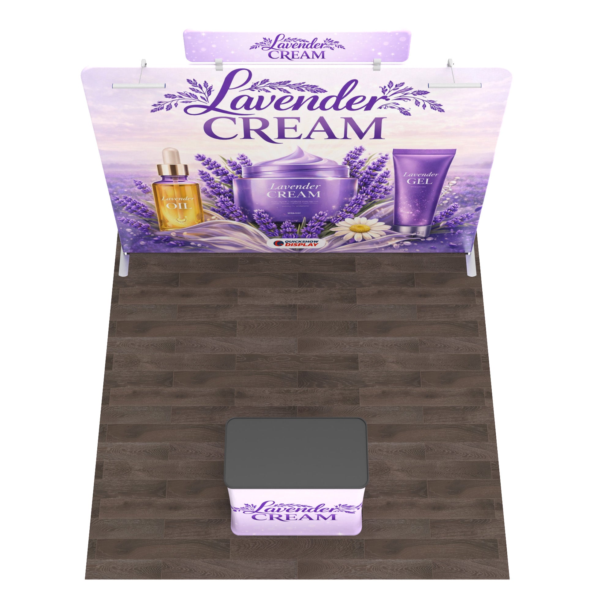 10ft TenseFlex™ Booth with Header - QuickShowDisplay