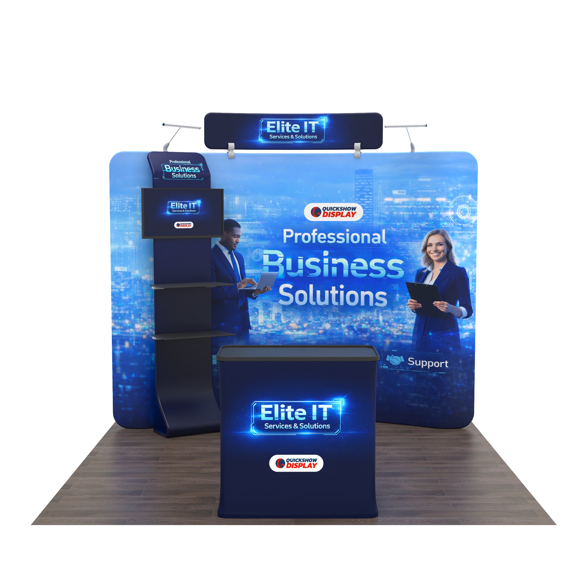 10ft TenseFlex™ PRO Booth-Curved - QuickShowDisplay