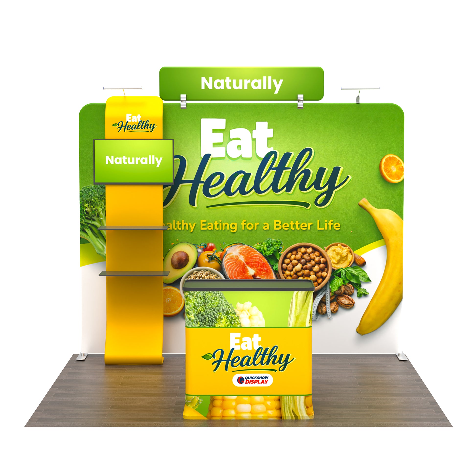 10ft TenseFlex™ PRO Booth-Straight - QuickShowDisplay