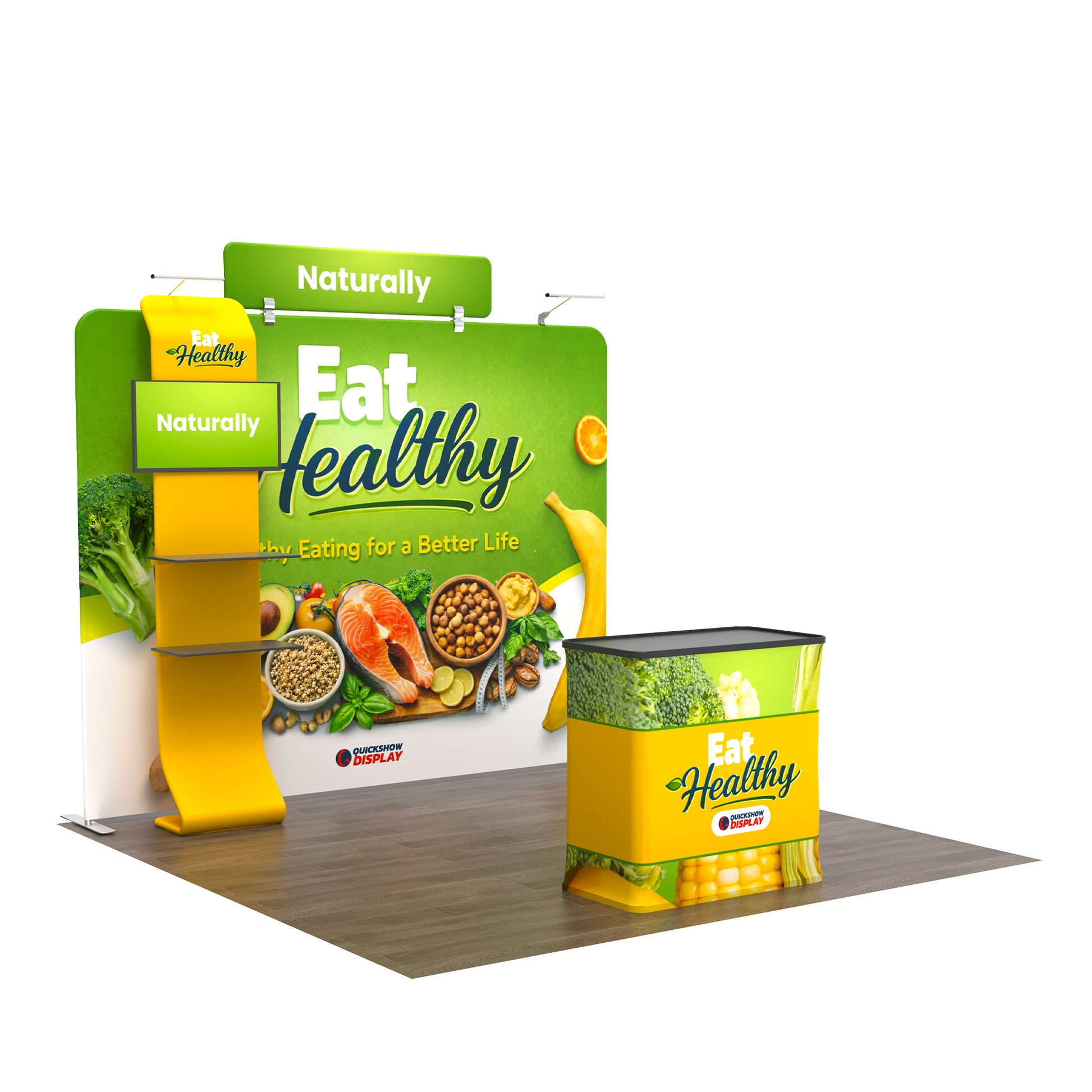 10ft TenseFlex™ PRO Booth-Straight - QuickShowDisplay