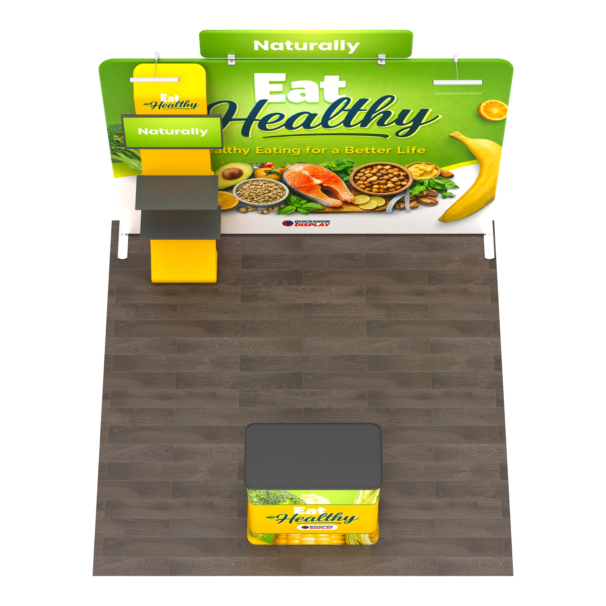 10ft TenseFlex™ PRO Booth-Straight - QuickShowDisplay