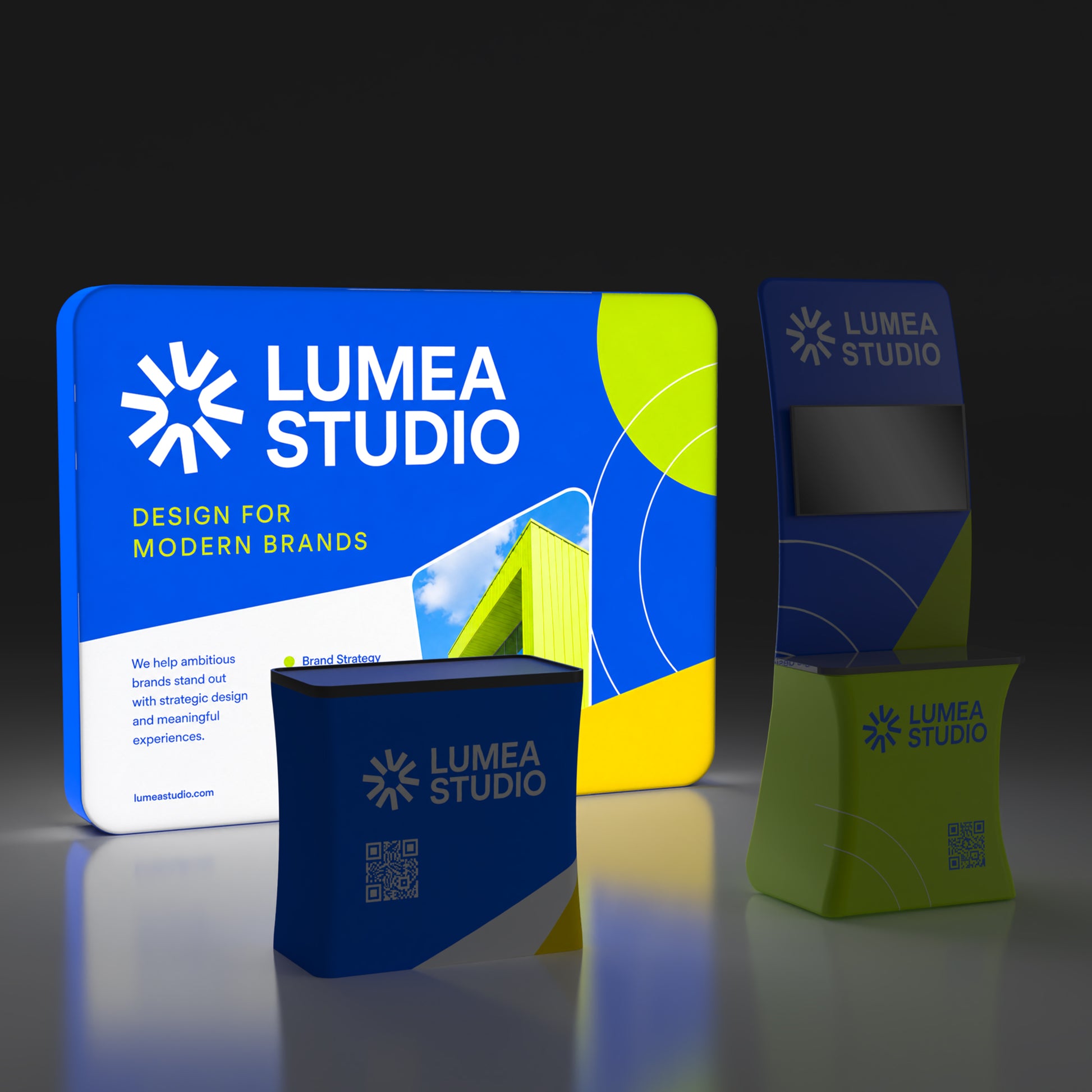 10x10 TenseLight™ Modular Backlit Booth Display C - QuickShowDisplay
