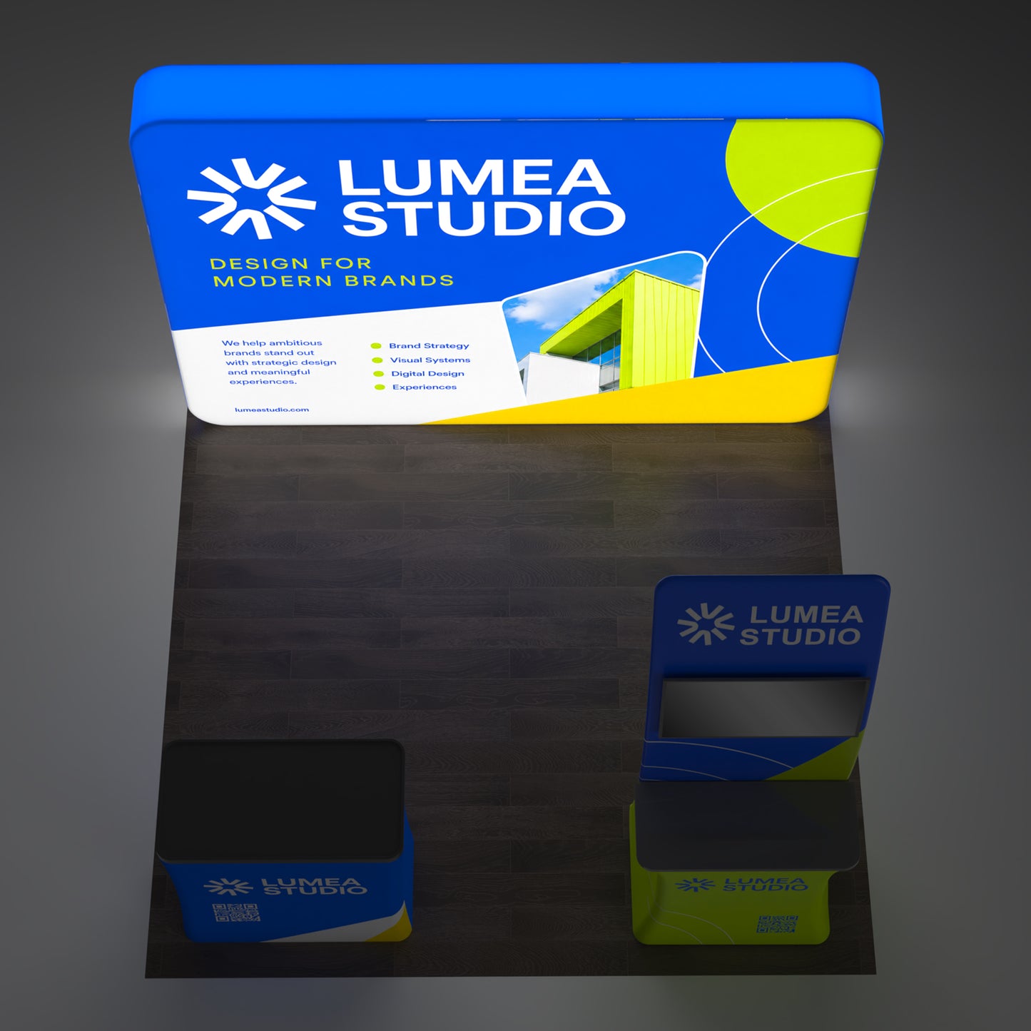 10x10 TenseLight™ Modular Backlit Booth Display C - QuickShowDisplay
