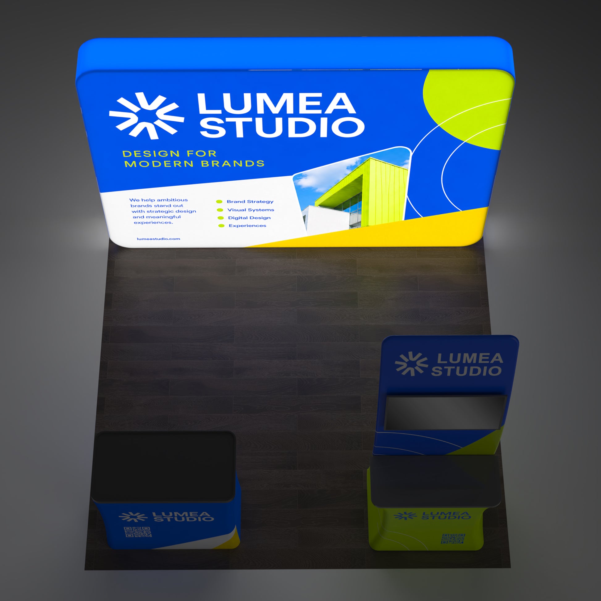 10x10 TenseLight™ Modular Backlit Booth Display C - QuickShowDisplay