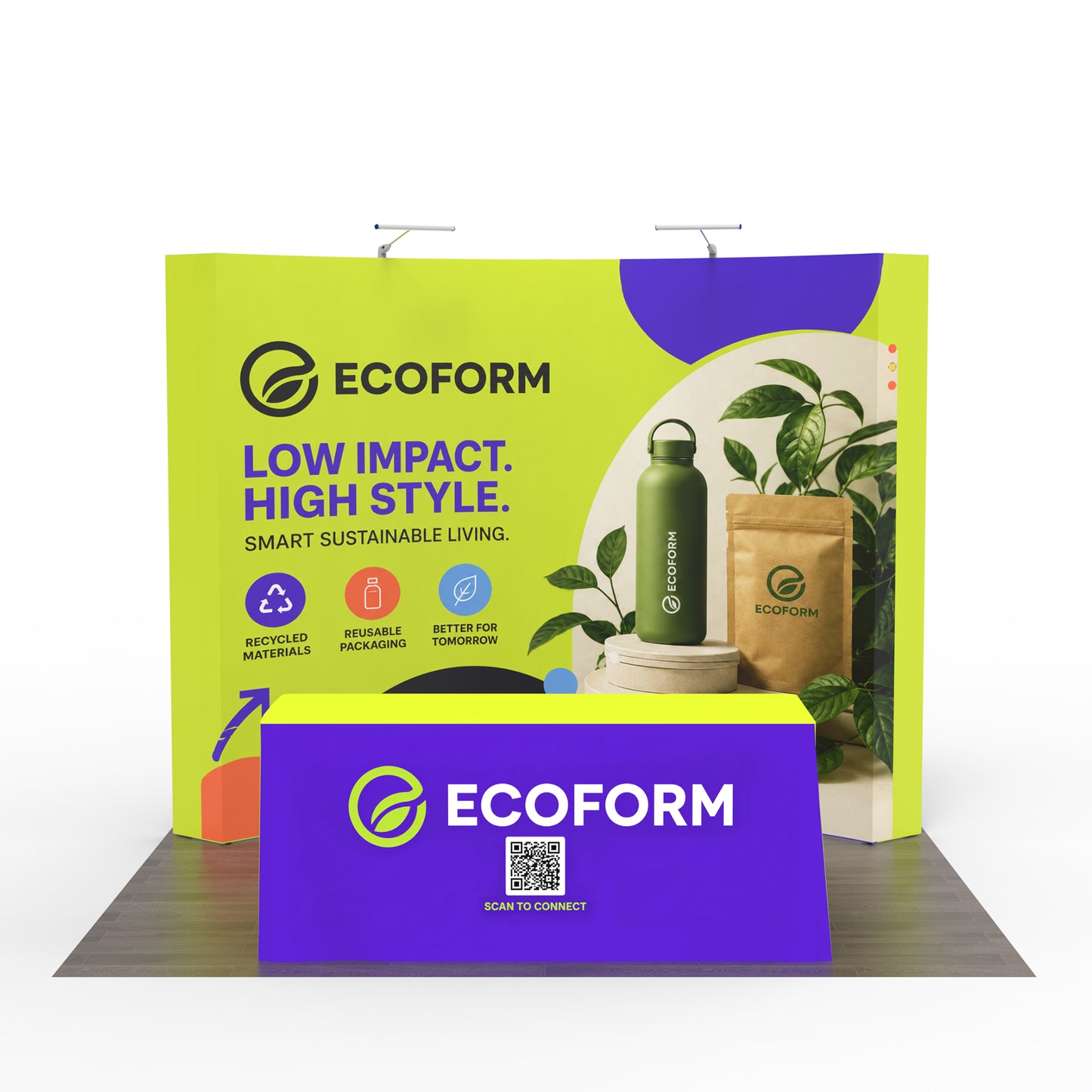 10x10 TensePop™ Modular Booth Display B - QuickShowDisplay