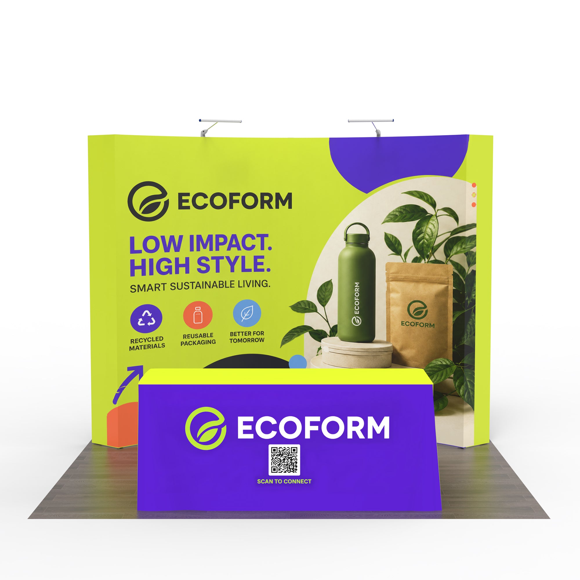 10x10 TensePop™ Modular Booth Display B - QuickShowDisplay