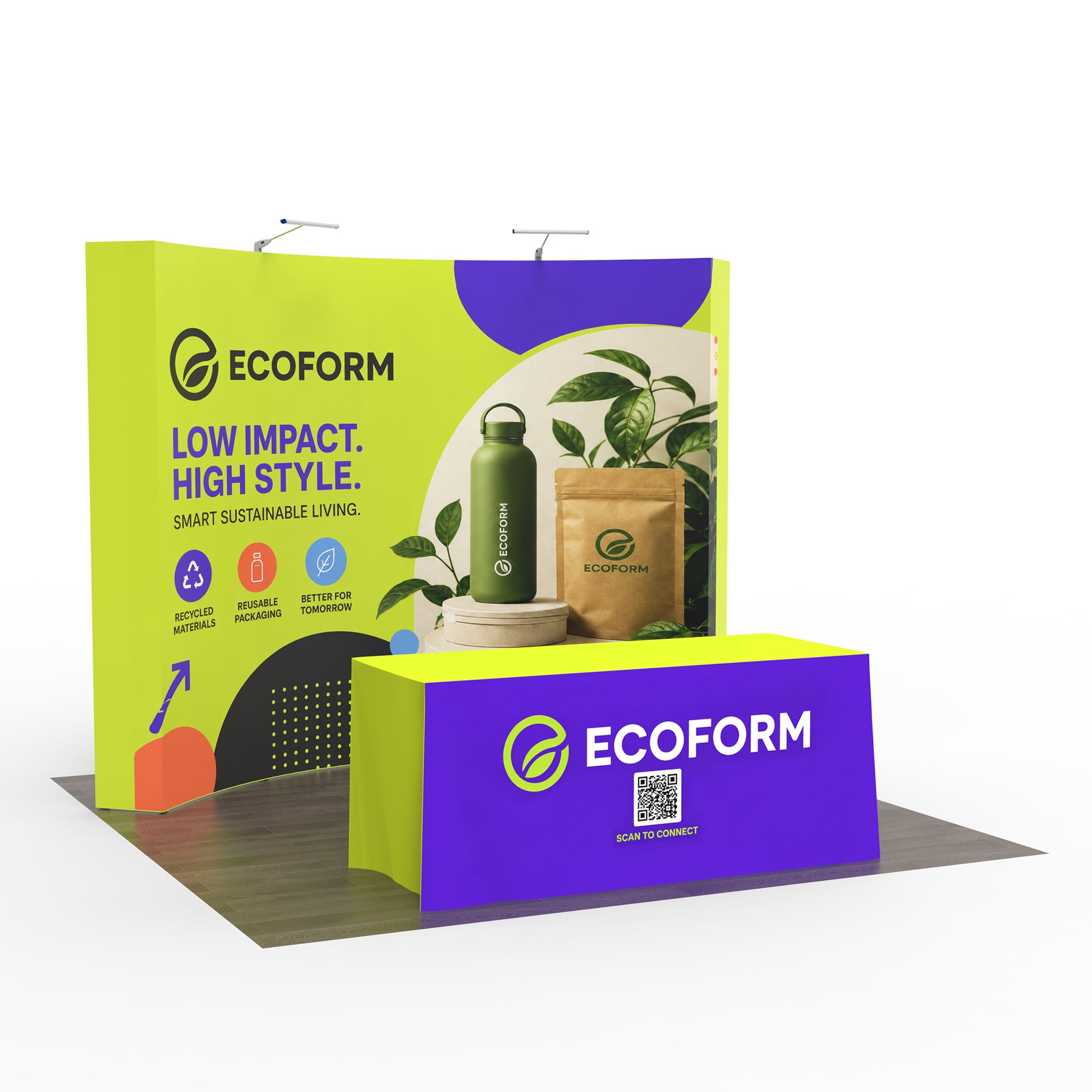 10x10 TensePop™ Modular Booth Display B - QuickShowDisplay
