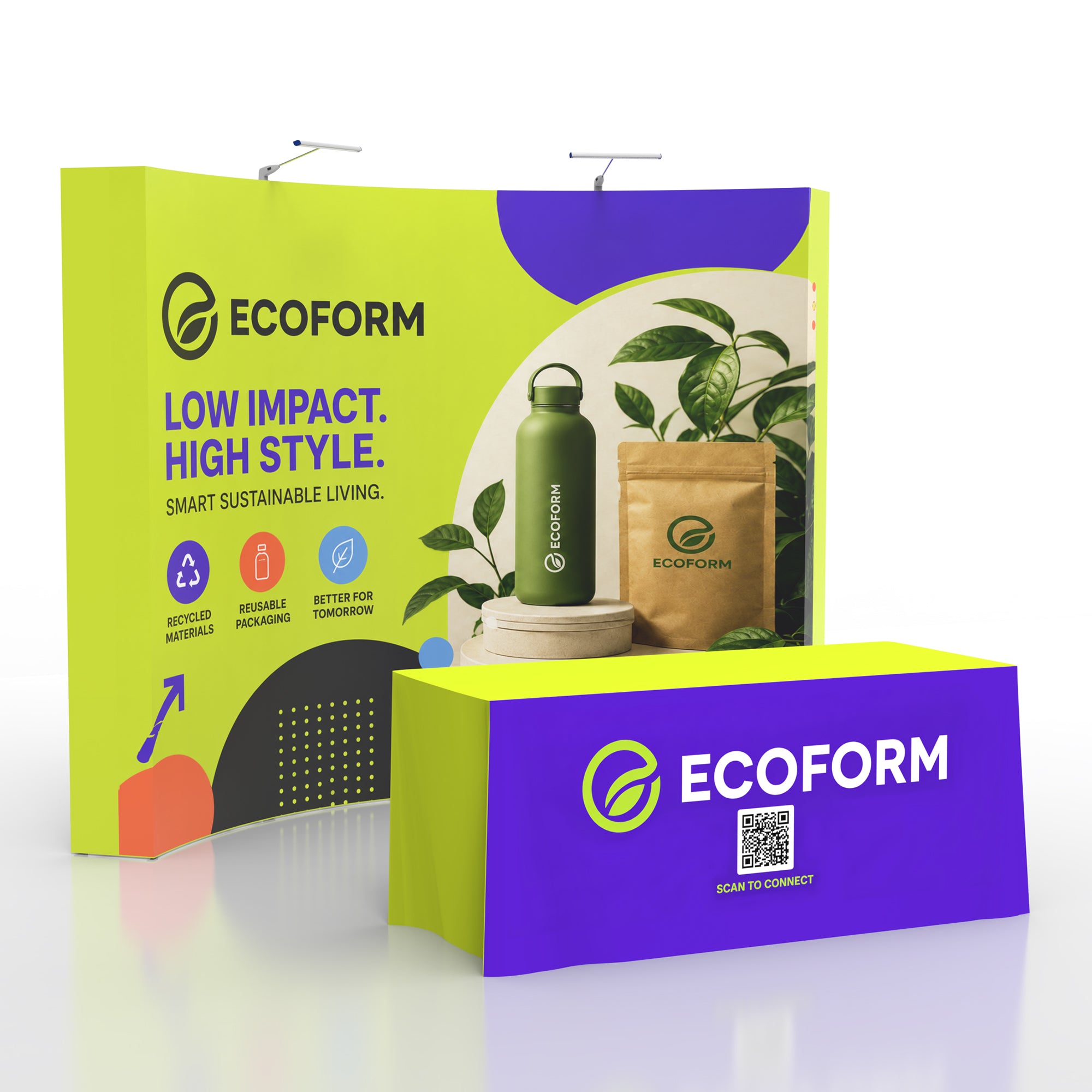 10x10 TensePop™ Modular Booth Display B - QuickShowDisplay