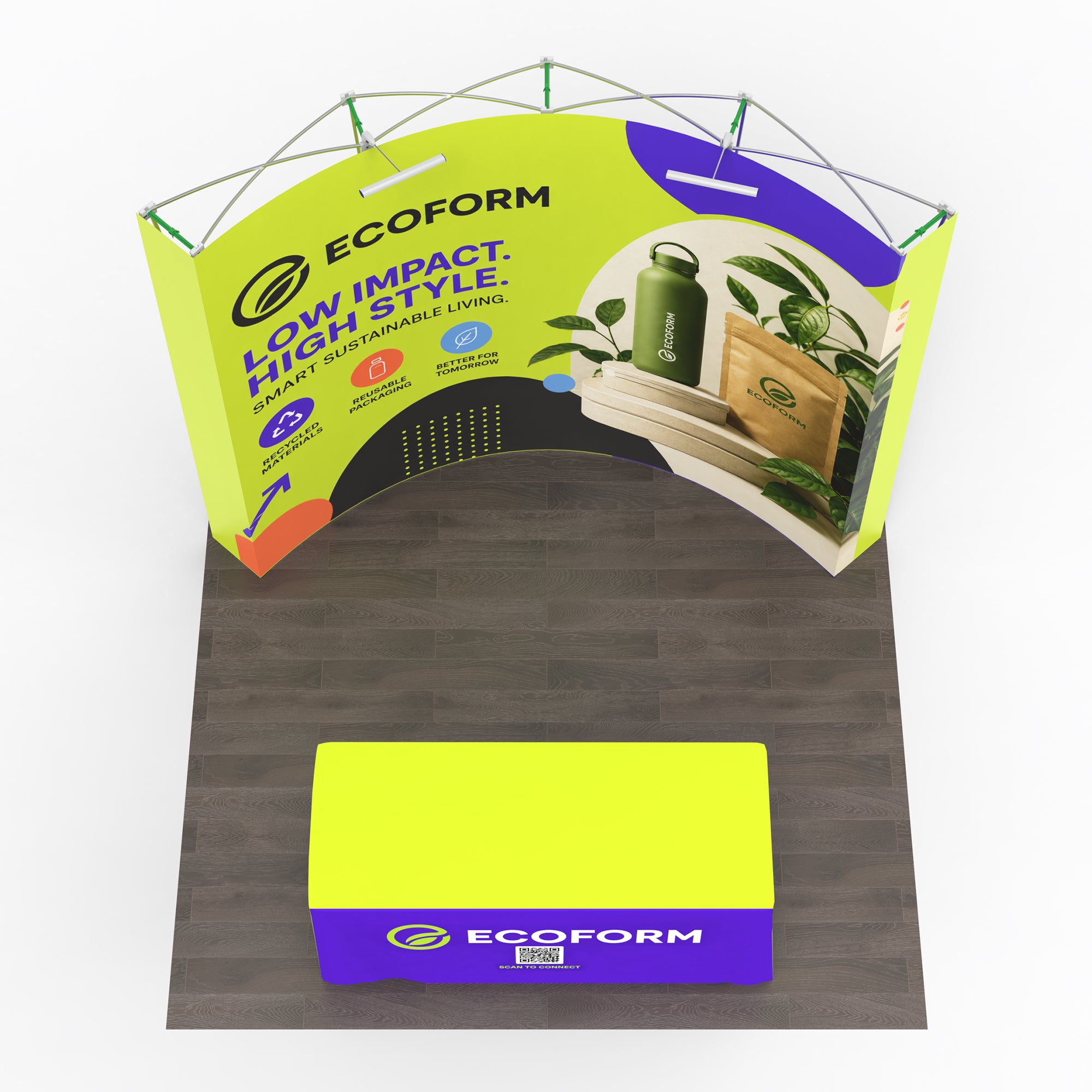 10x10 TensePop™ Modular Booth Display B - QuickShowDisplay