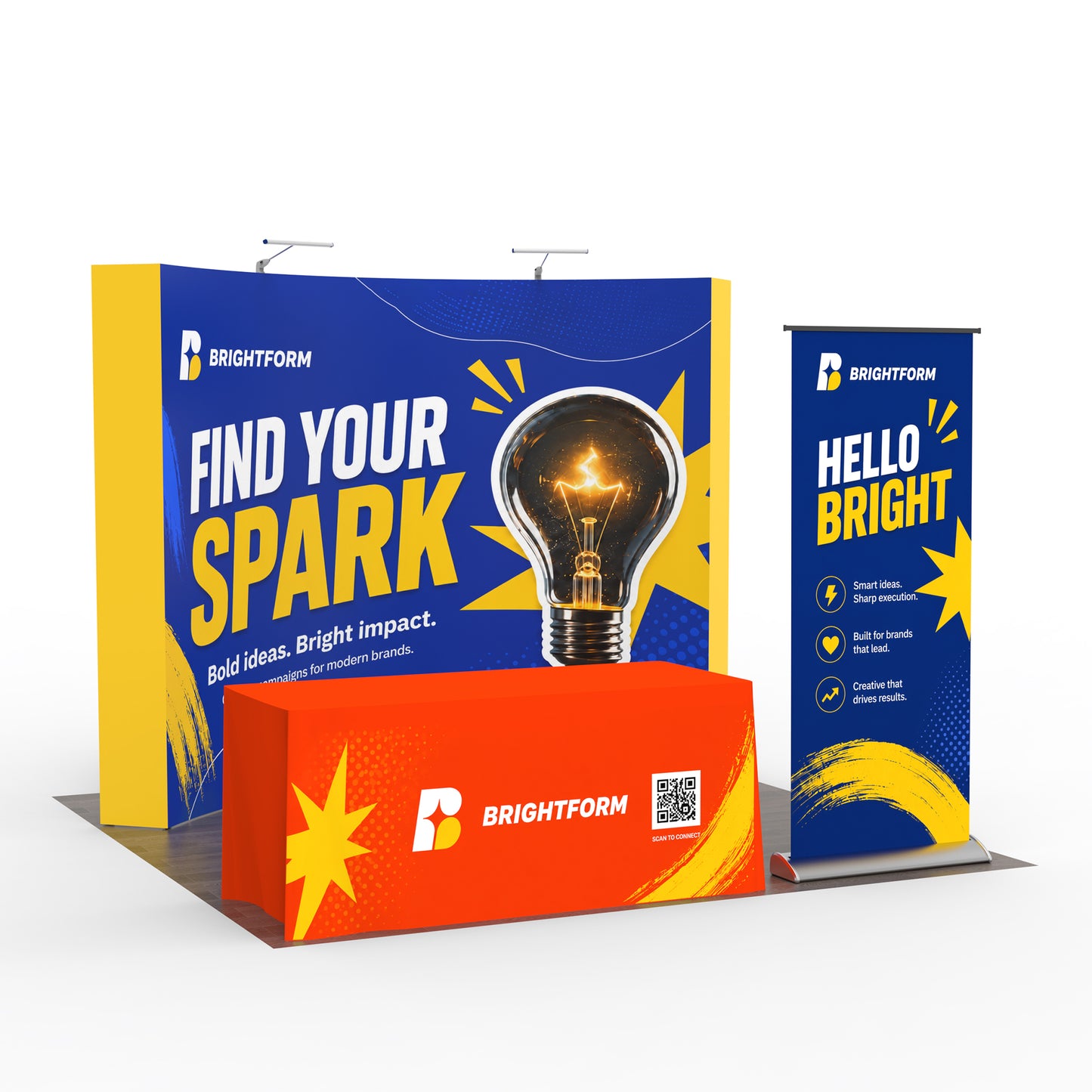 10x10 TensePop™ Modular Booth Display C - QuickShowDisplay