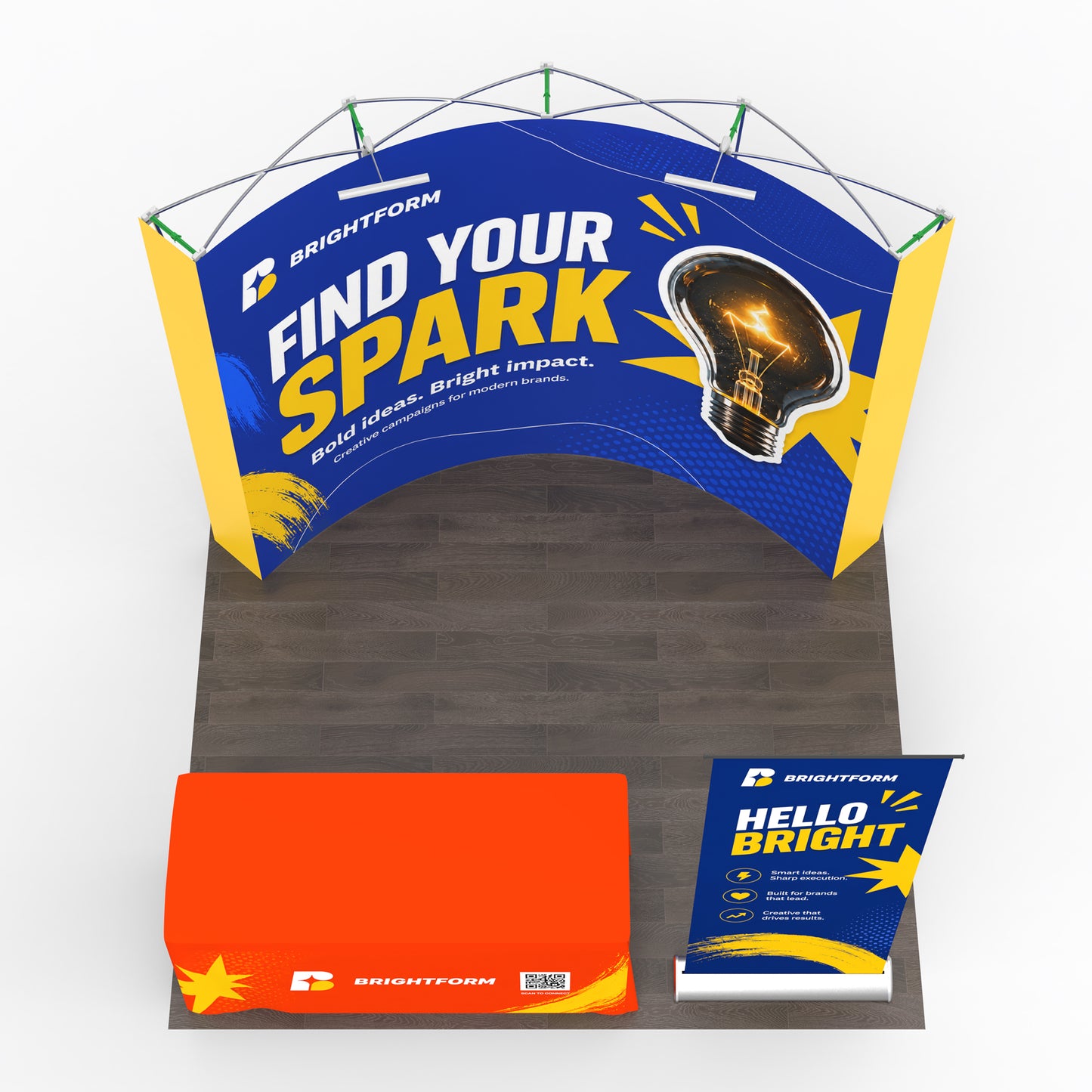 10x10 TensePop™ Modular Booth Display C - QuickShowDisplay