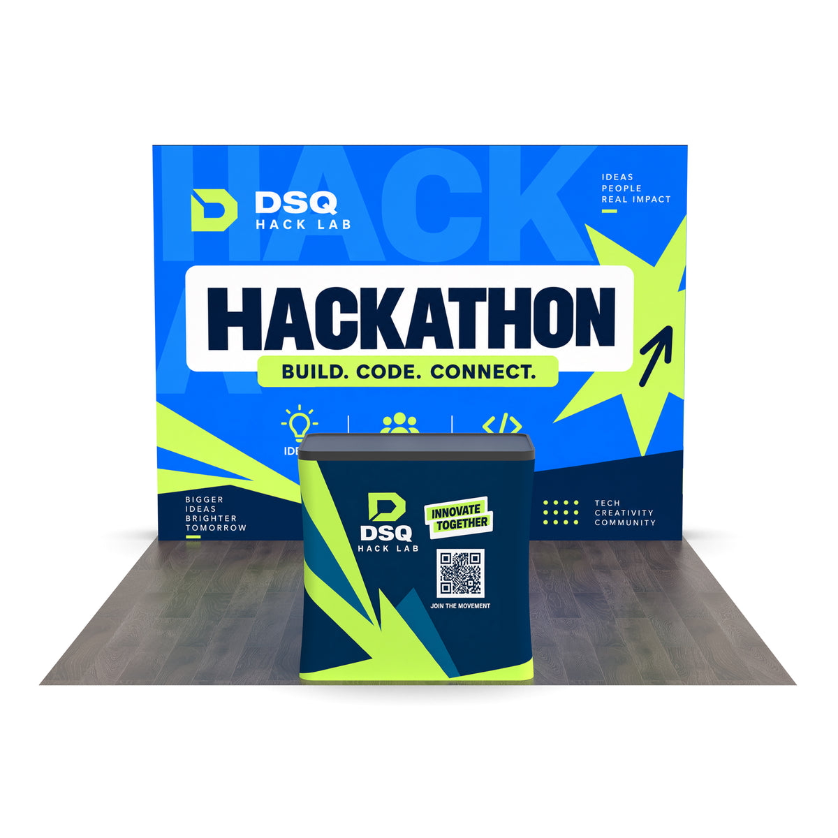 10x10 TensePop™ Straight Trade Show Booth Display - QuickShowDisplay