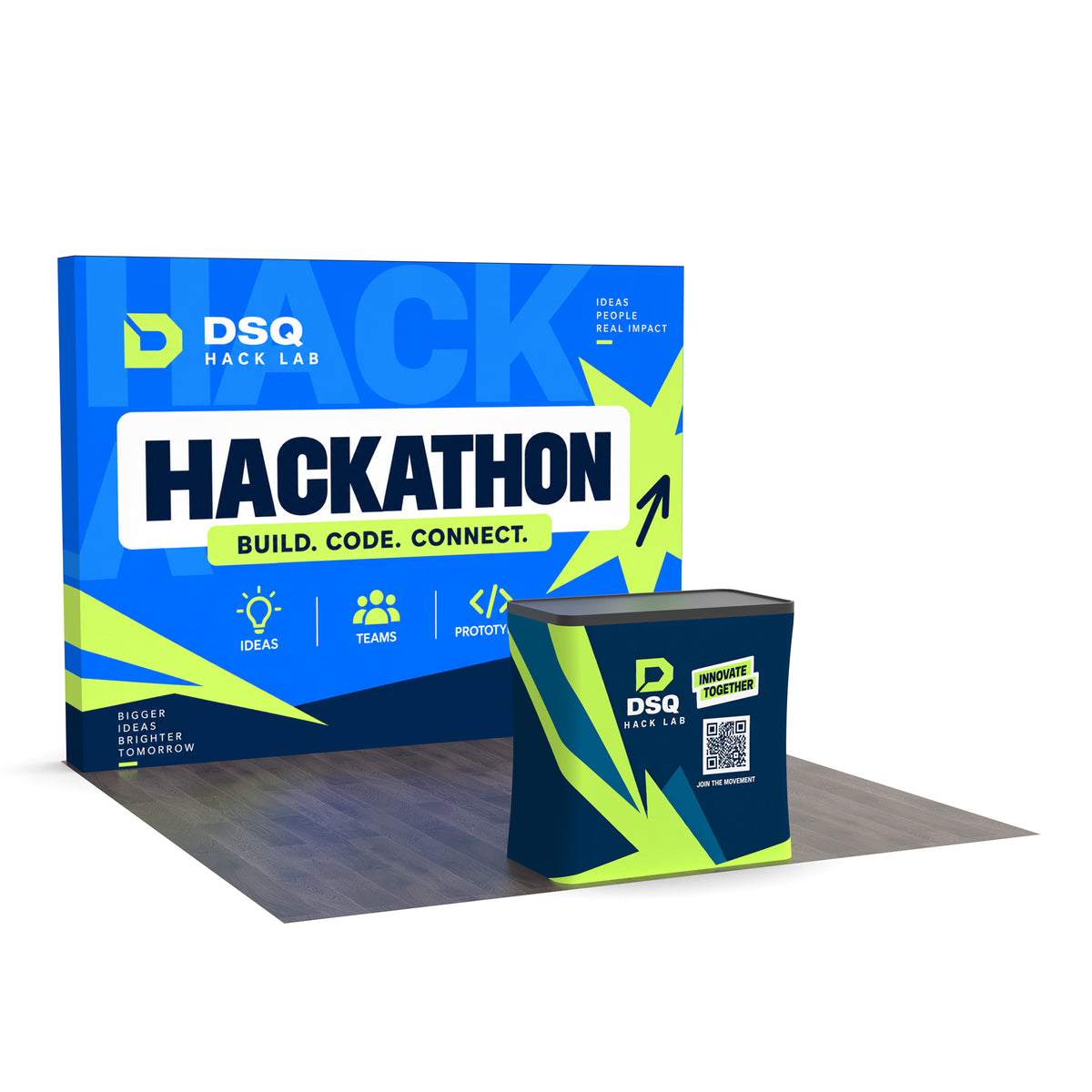 10x10 TensePop™ Straight Trade Show Booth Display - QuickShowDisplay