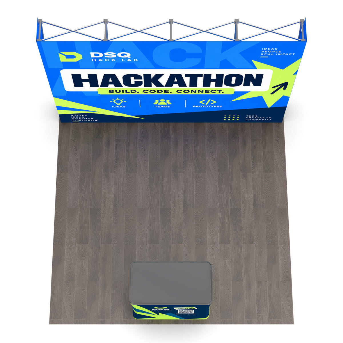 10x10 TensePop™ Straight Trade Show Booth Display - QuickShowDisplay