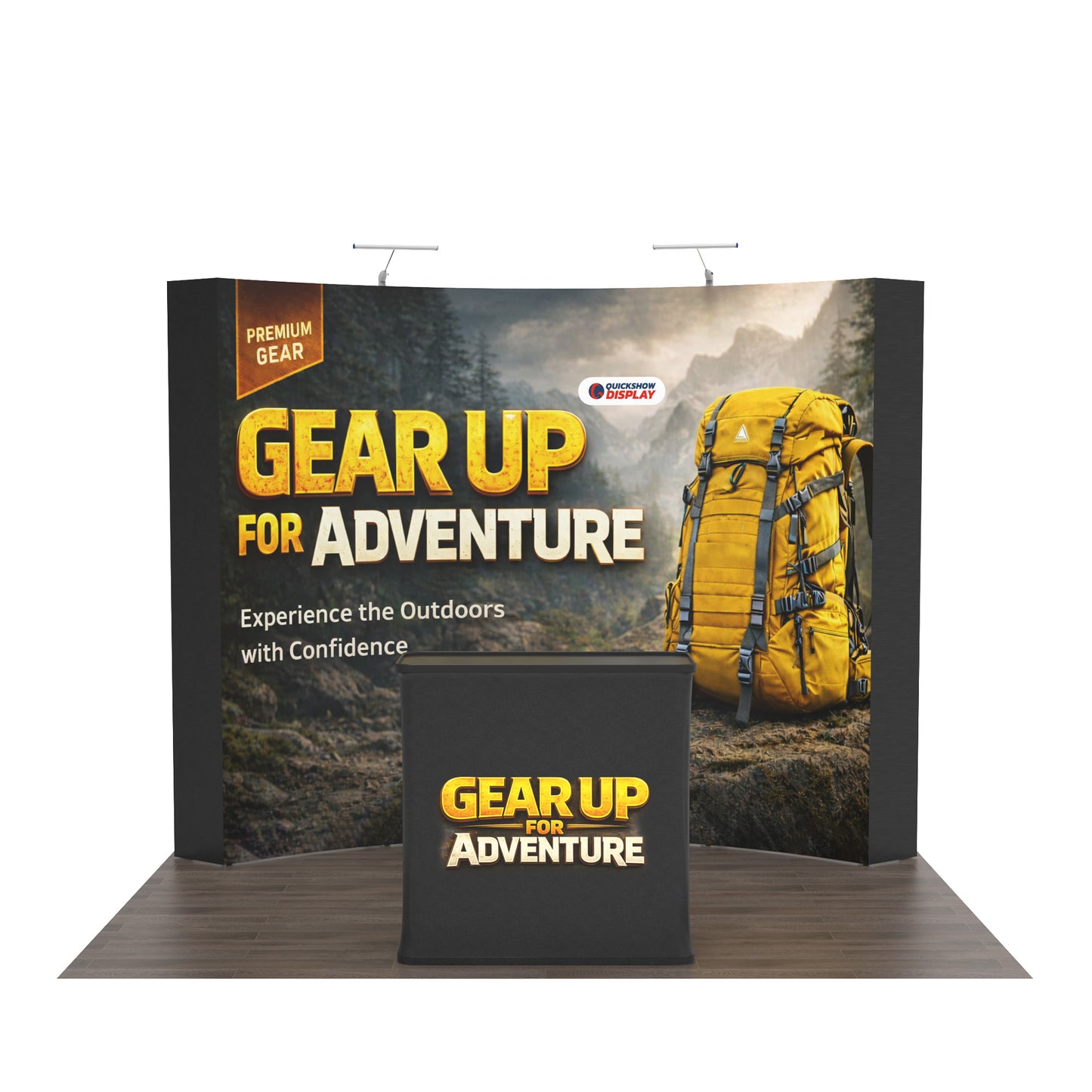 10ft TensePop™ Booth-Curved - QuickShowDisplay