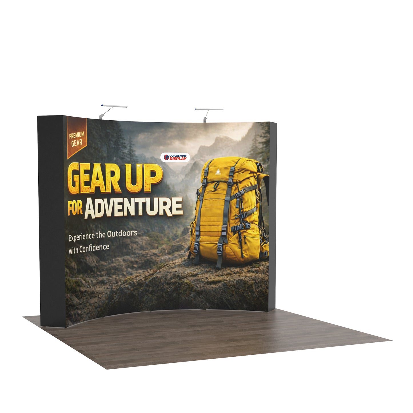 10ft TensePop™ Booth-Curved - QuickShowDisplay