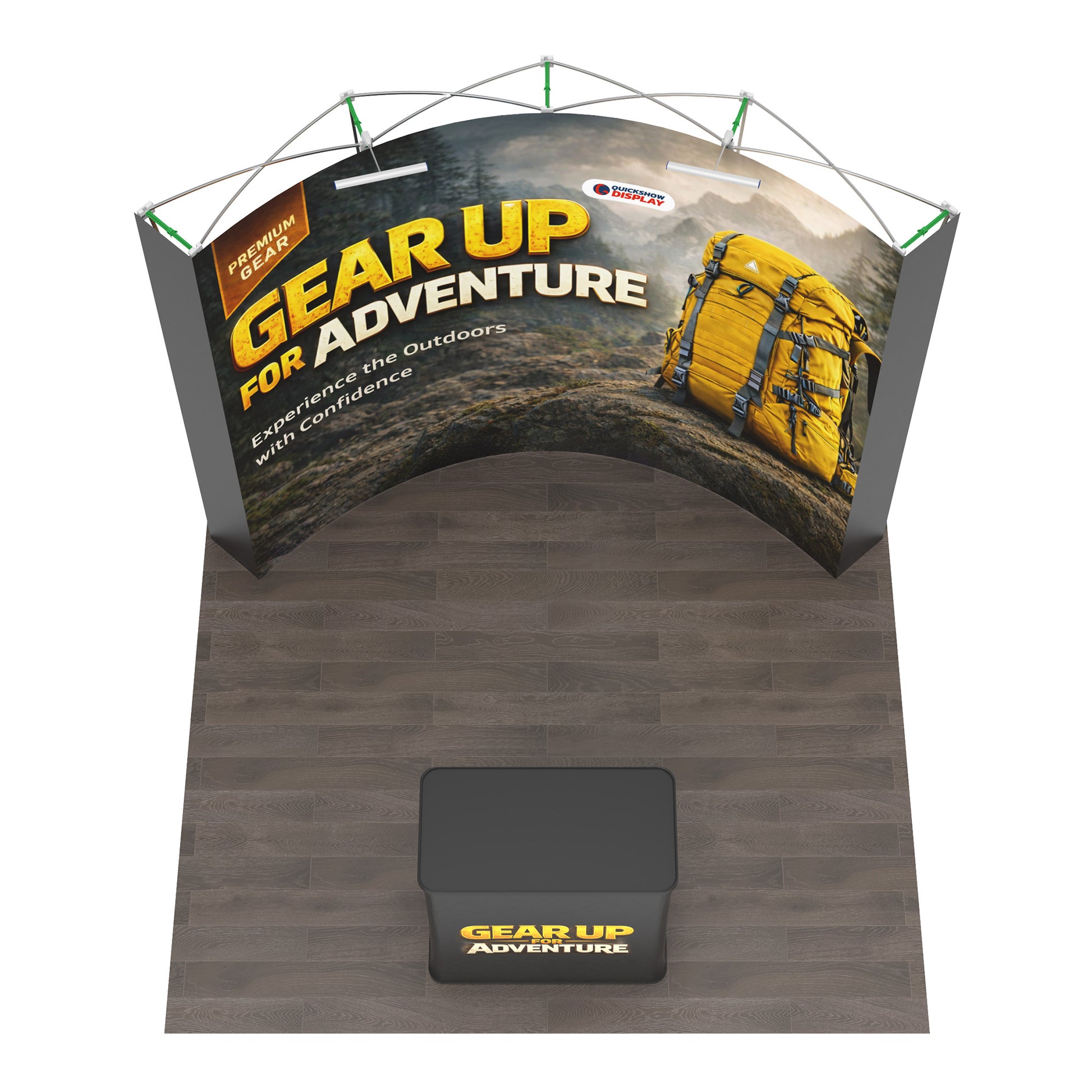 10ft TensePop™ Booth-Curved - QuickShowDisplay