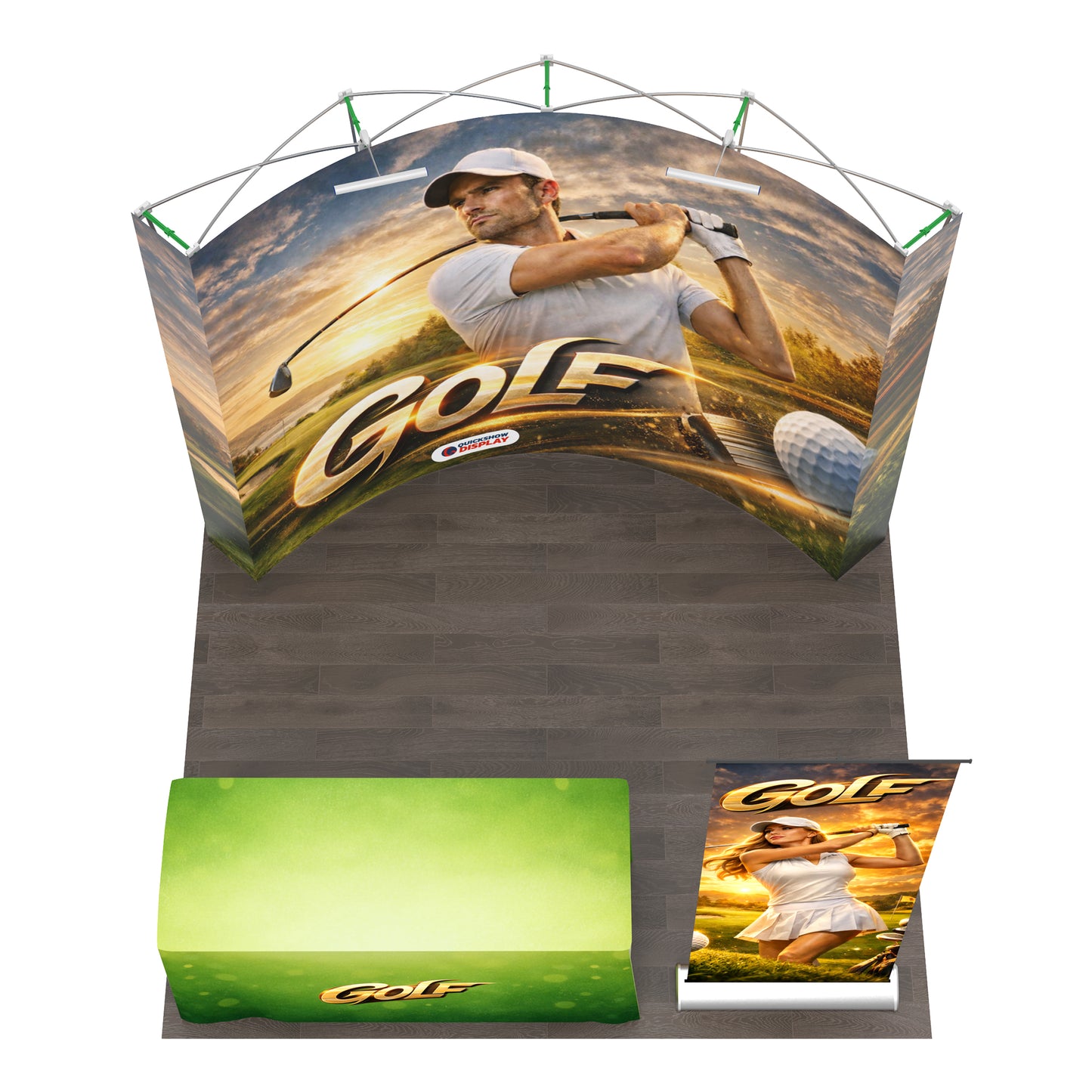 10ft TensePop™ Booth Kit C - QuickShowDisplay