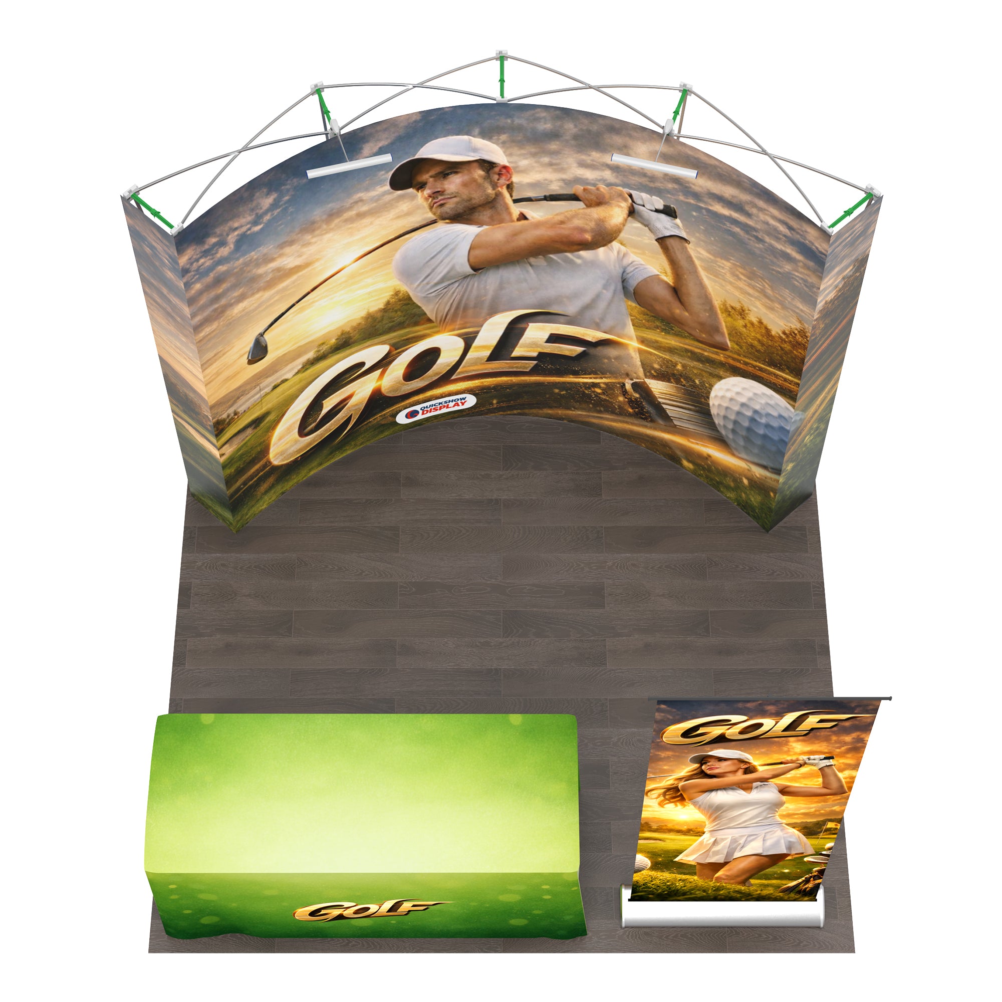 10ft TensePop™ Booth Kit C - QuickShowDisplay