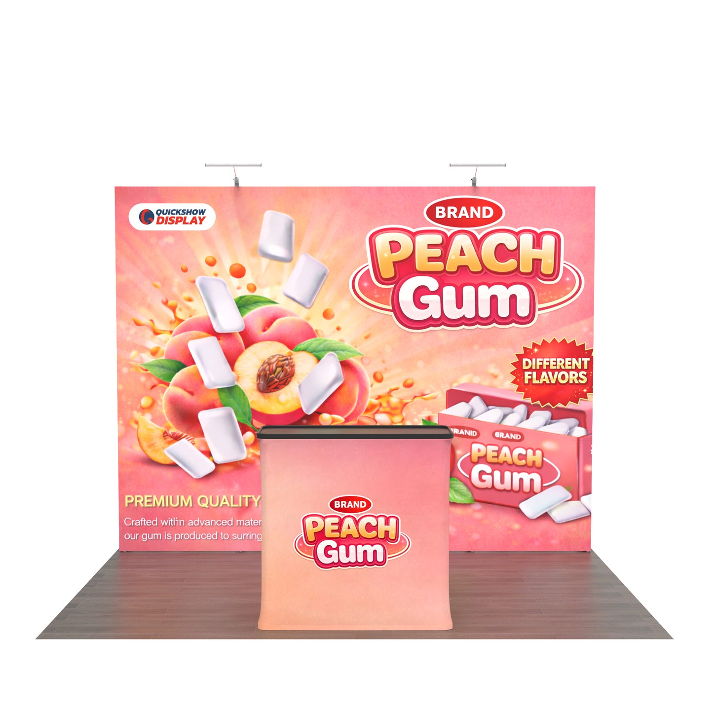 10ft TensePop™ Booth-Straight - QuickShowDisplay