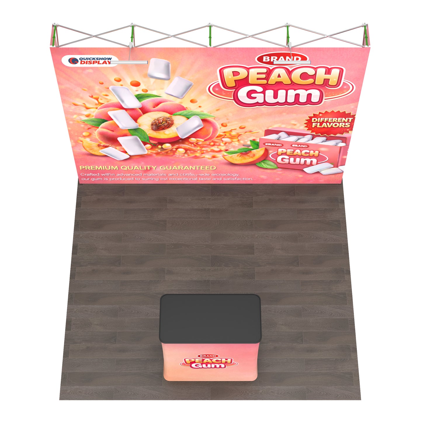 10ft TensePop™ Booth-Straight - QuickShowDisplay