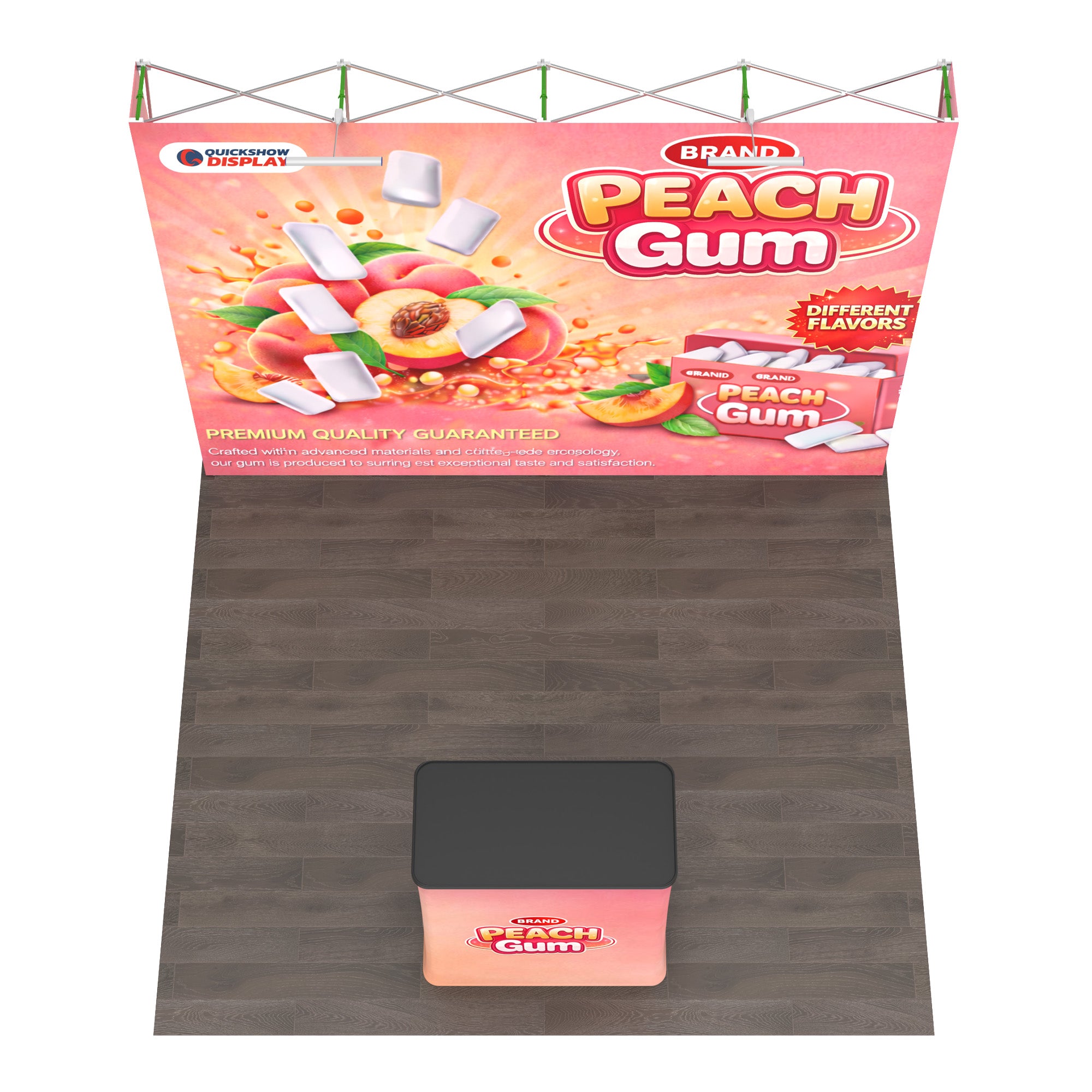 10ft TensePop™ Booth-Straight - QuickShowDisplay