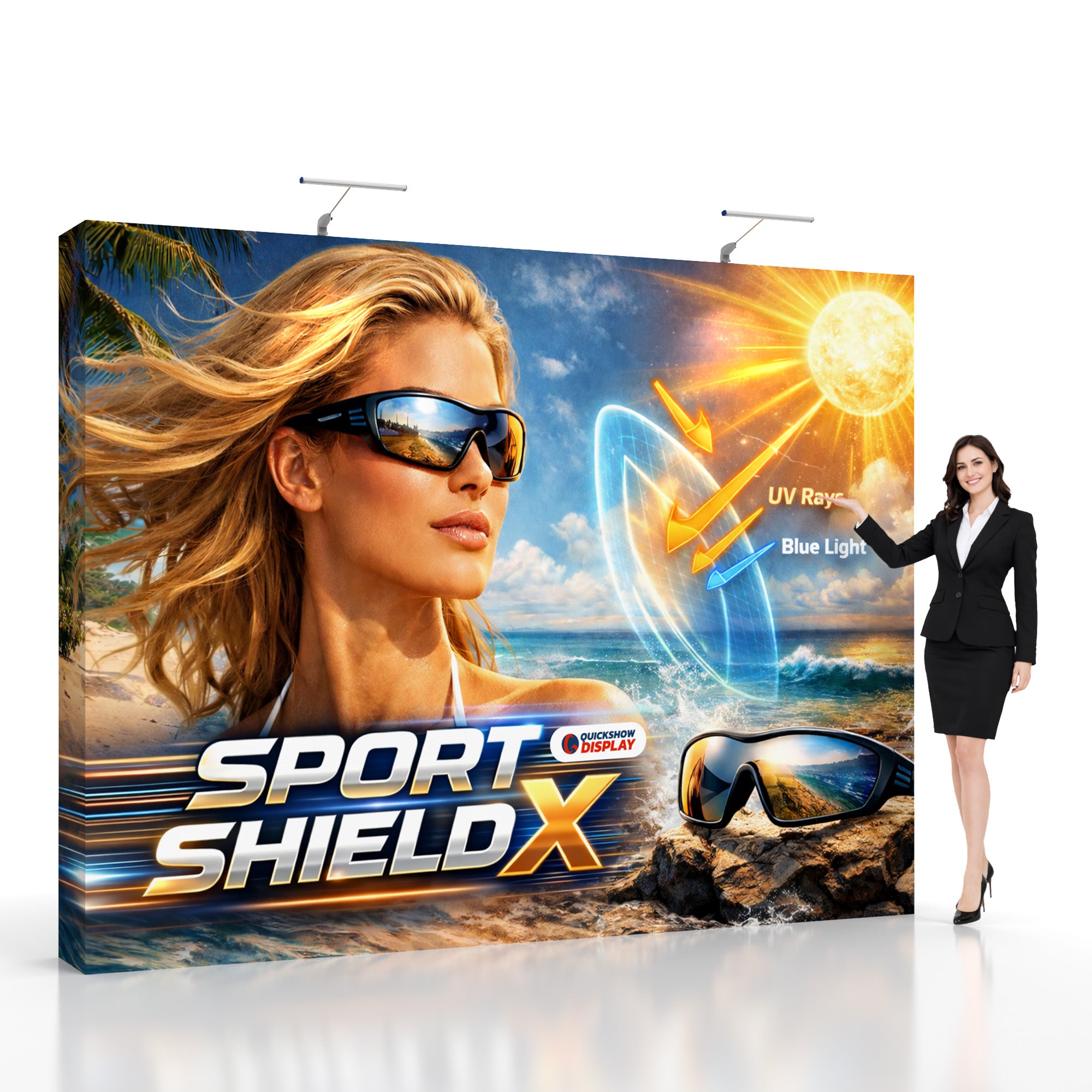 10ft TensePop™ Fabric Backdrop-Straight