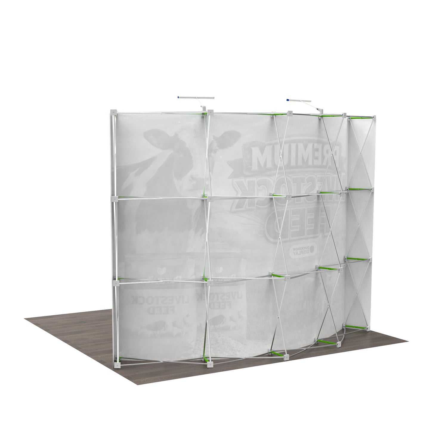 10ft TensePop™ Fabric Backdrop-Curved - QuickShowDisplay