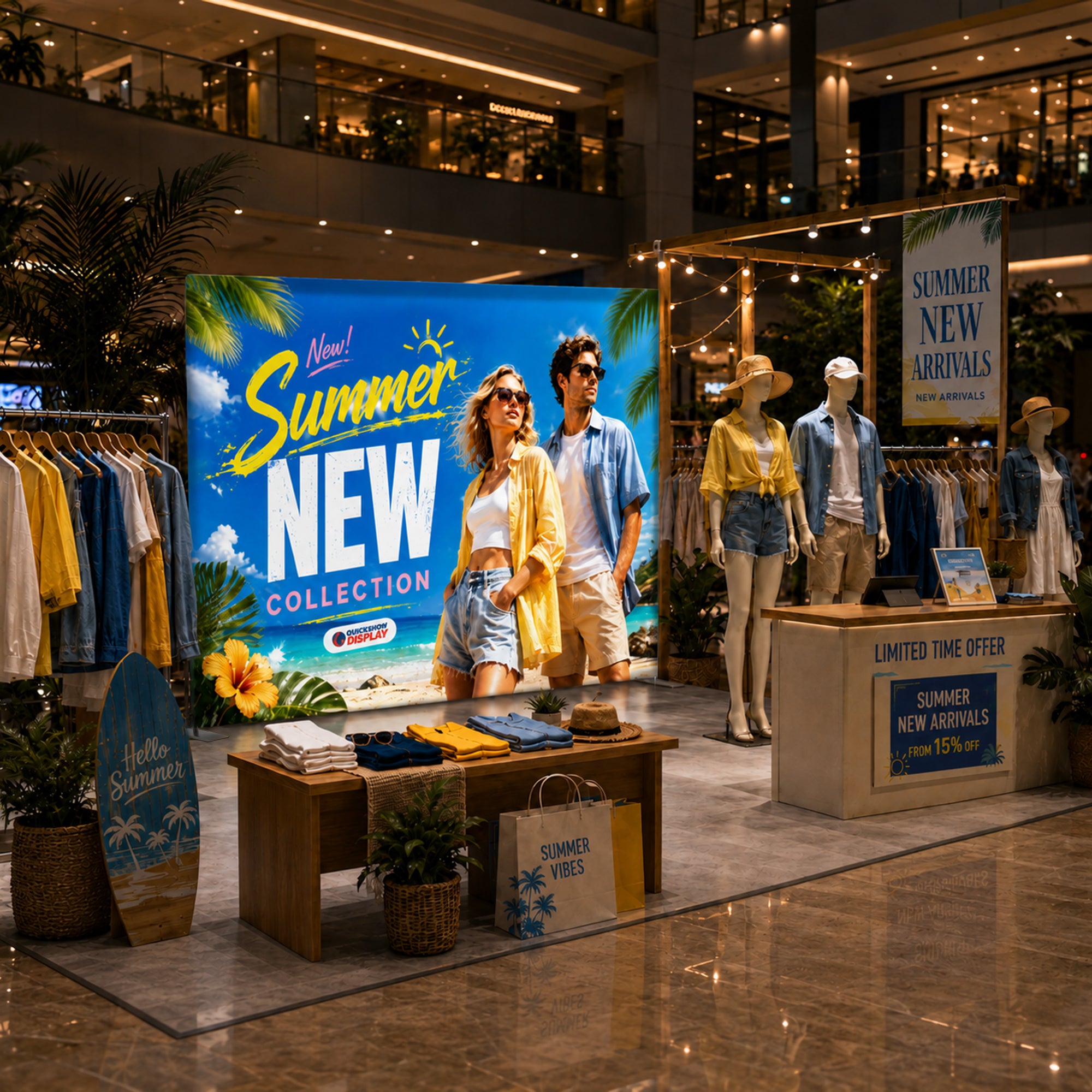 10ft TenseLight™ Tension Fabric Display - QuickShowDisplay