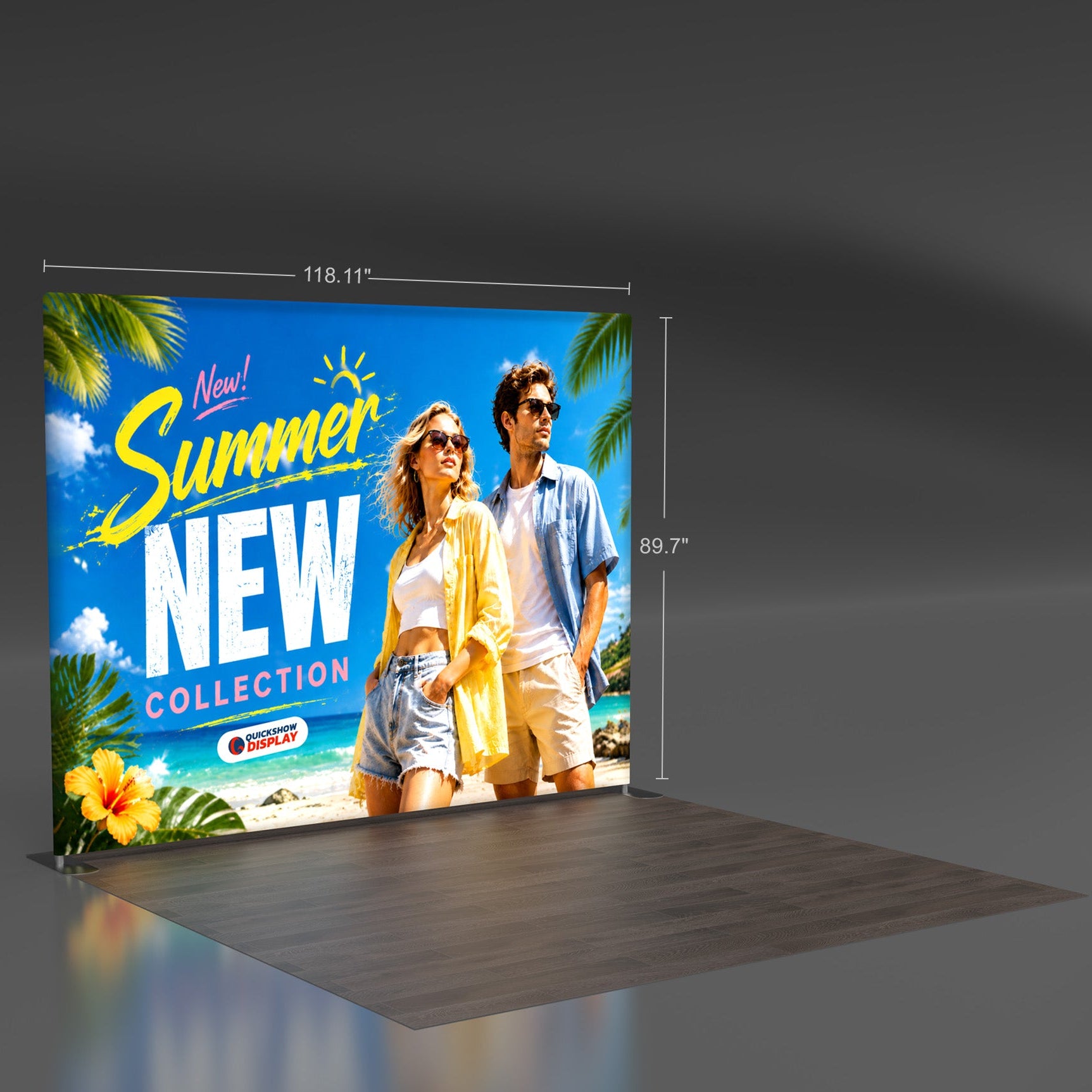 10ft TenseLight™ Tension Fabric Display - QuickShowDisplay