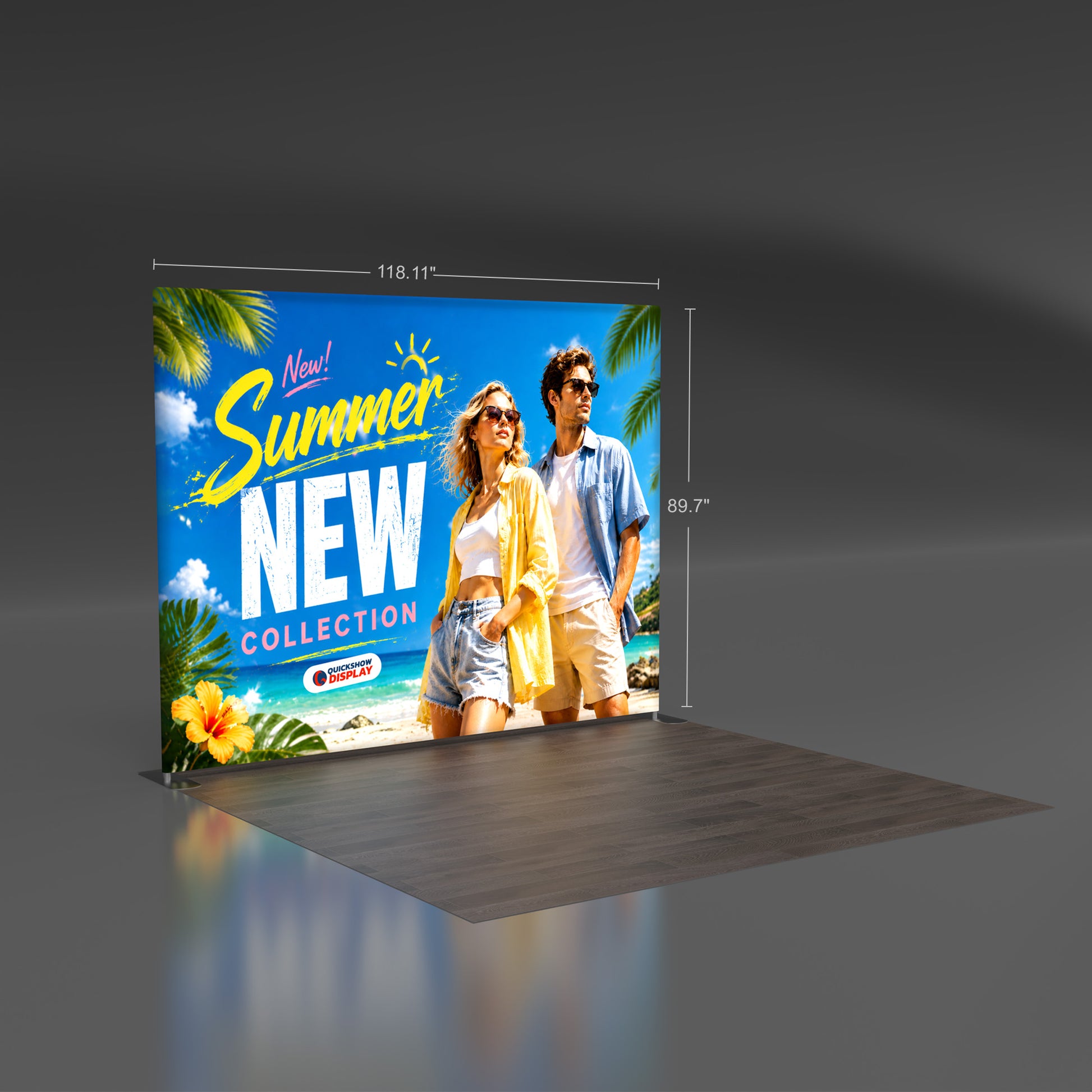 10ft TenseLight™ Tension Fabric Display - QuickShowDisplay