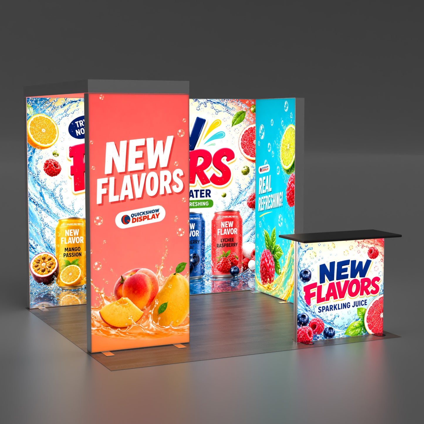 10ft EdgeLumi™ Booth Kit B | Backlit SEG Trade Show Display
