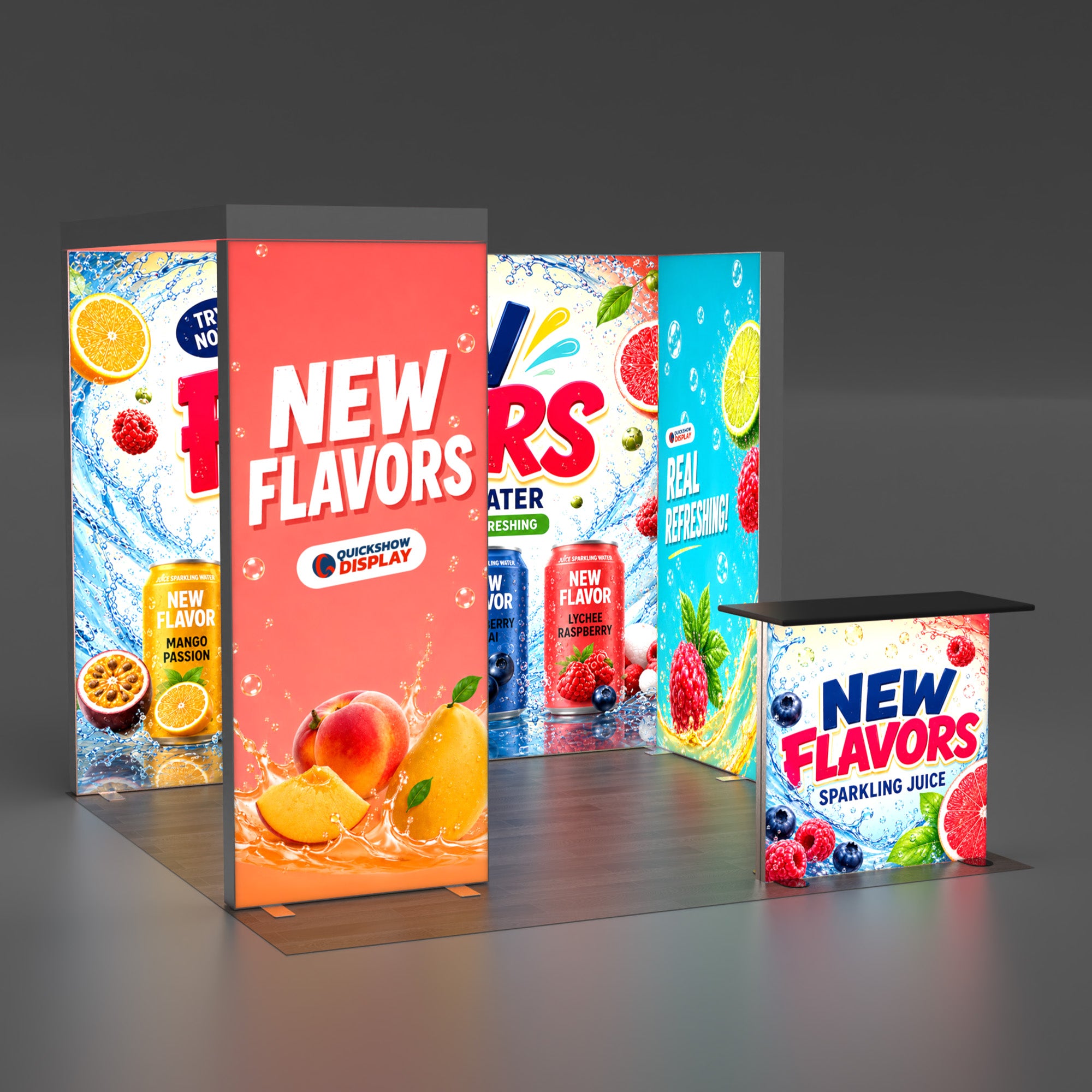 10ft EdgeLumi™ Booth Kit B | Backlit SEG Trade Show Display