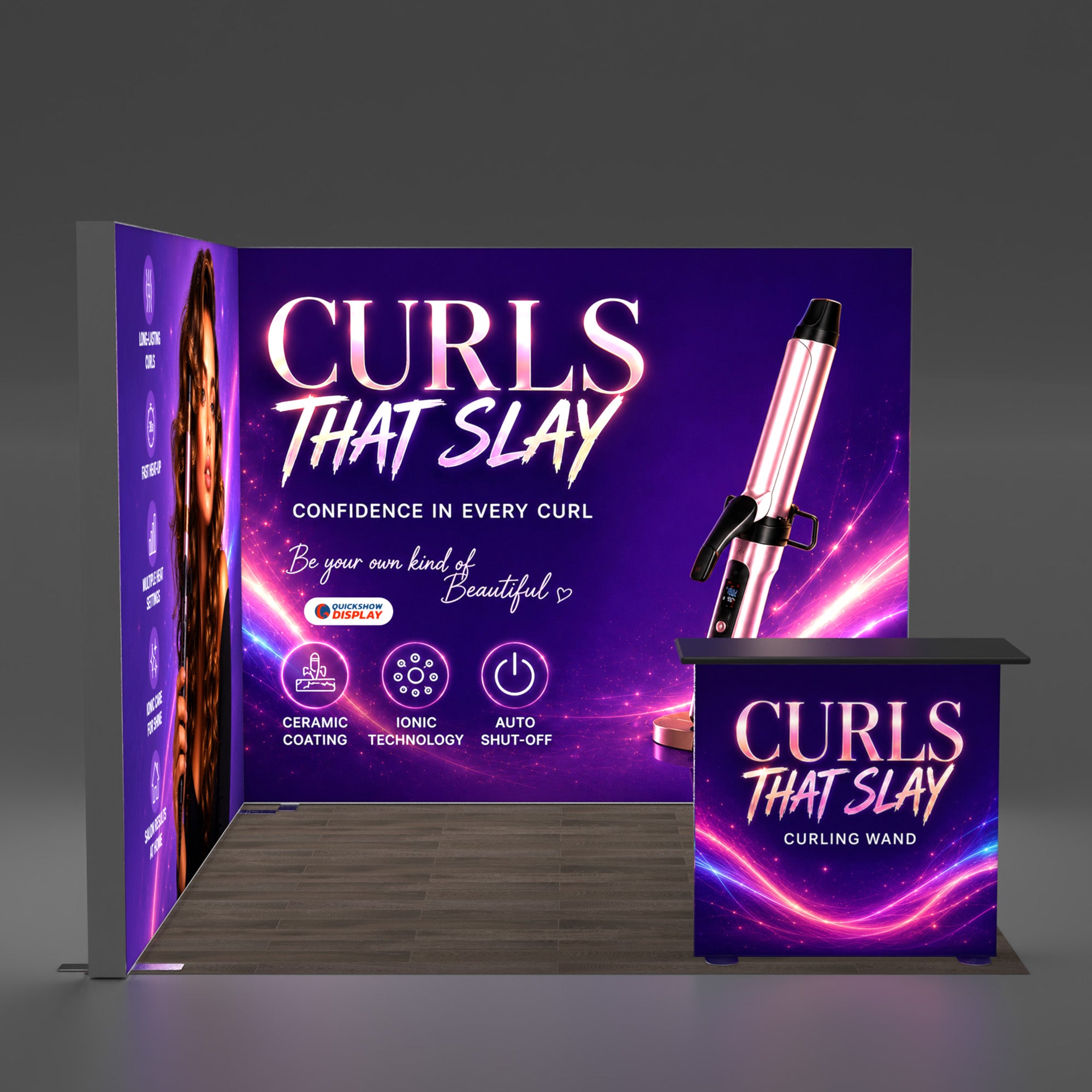 10ft EdgeLumi™ Booth Kit C | Dual Large-Panel Backlit SEG Display