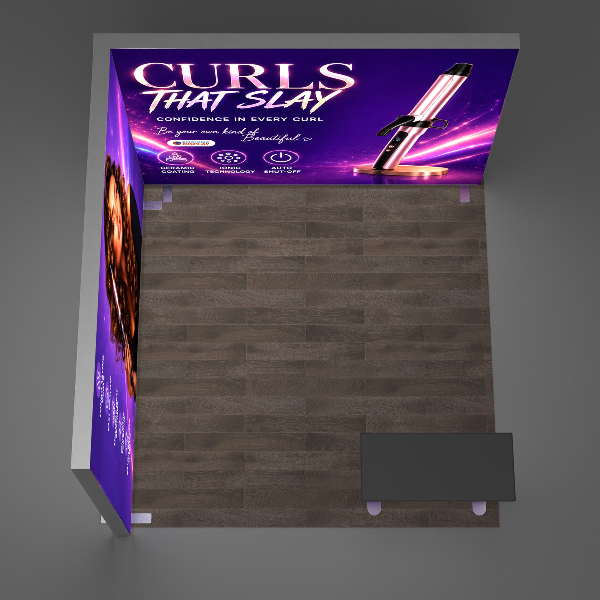 10ft EdgeLumi™ Booth Kit C | Dual Large-Panel Backlit SEG Display