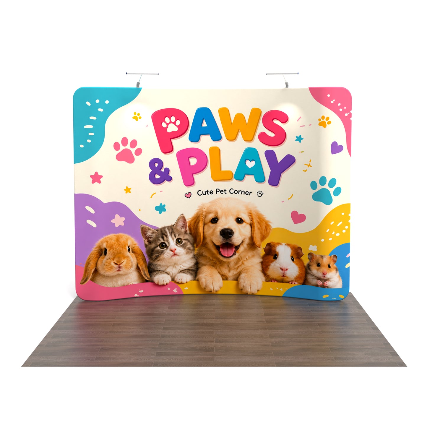 10ft TenseFlex™ Curved Fabric Backdrop Display - QuickShowDisplay