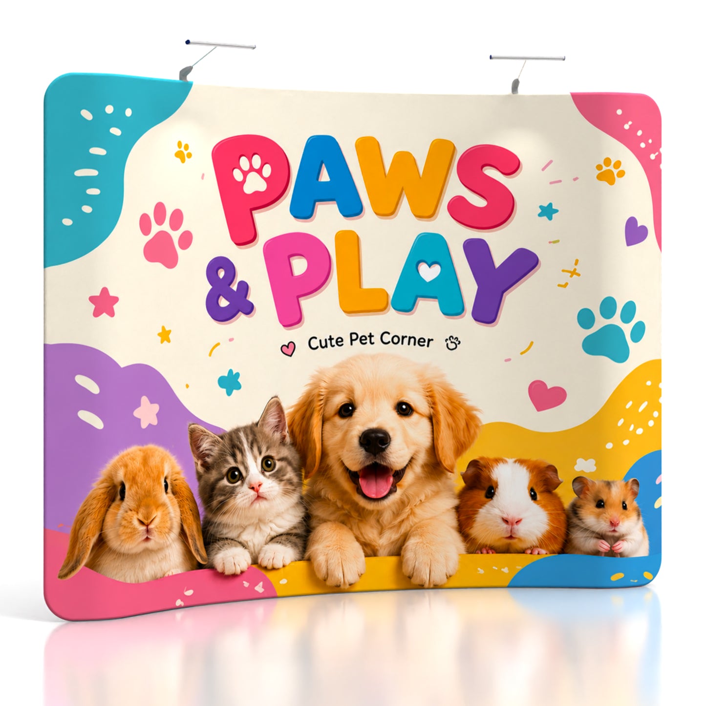 10ft TenseFlex™ Curved Fabric Backdrop Display - QuickShowDisplay