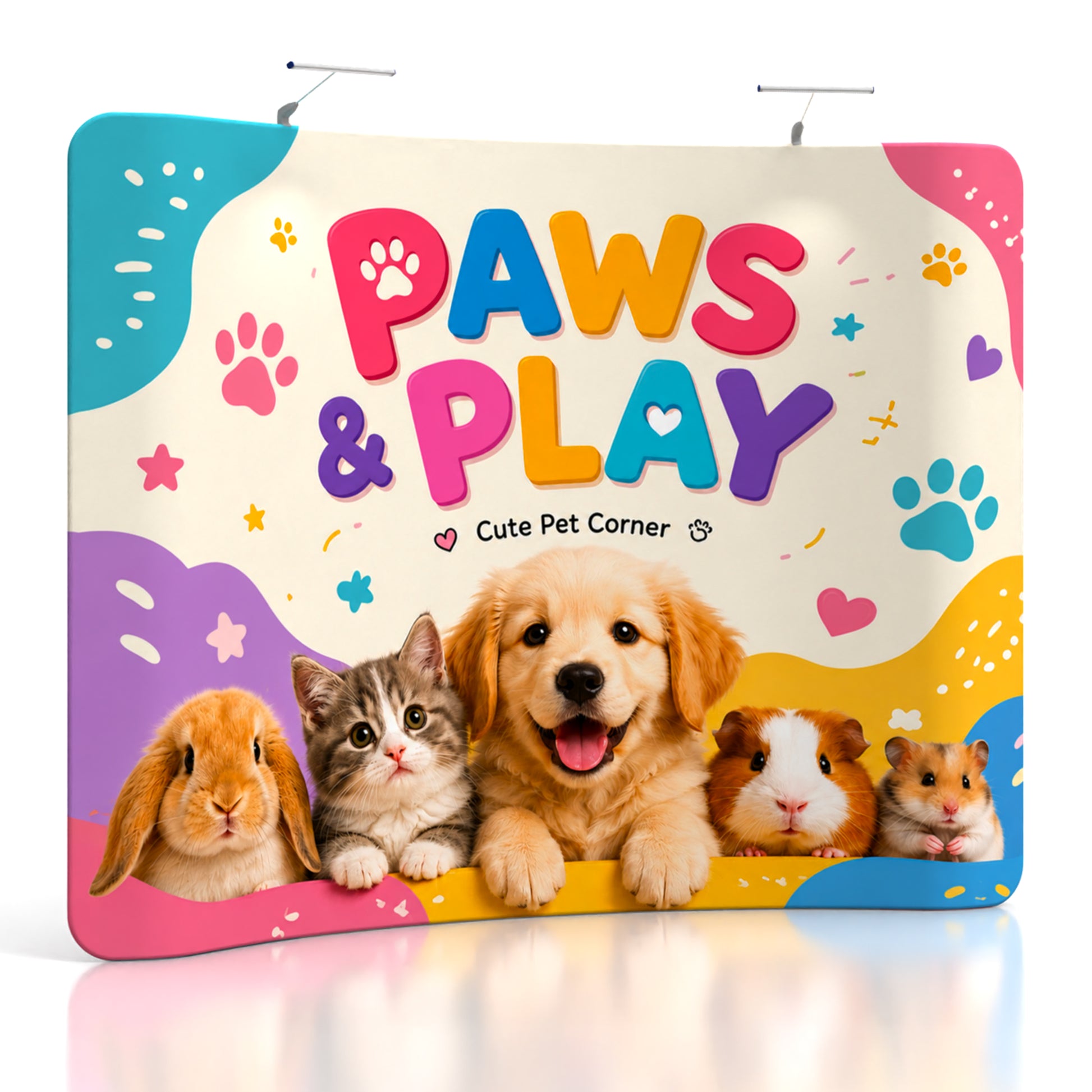 10ft TenseFlex™ Curved Fabric Backdrop Display - QuickShowDisplay